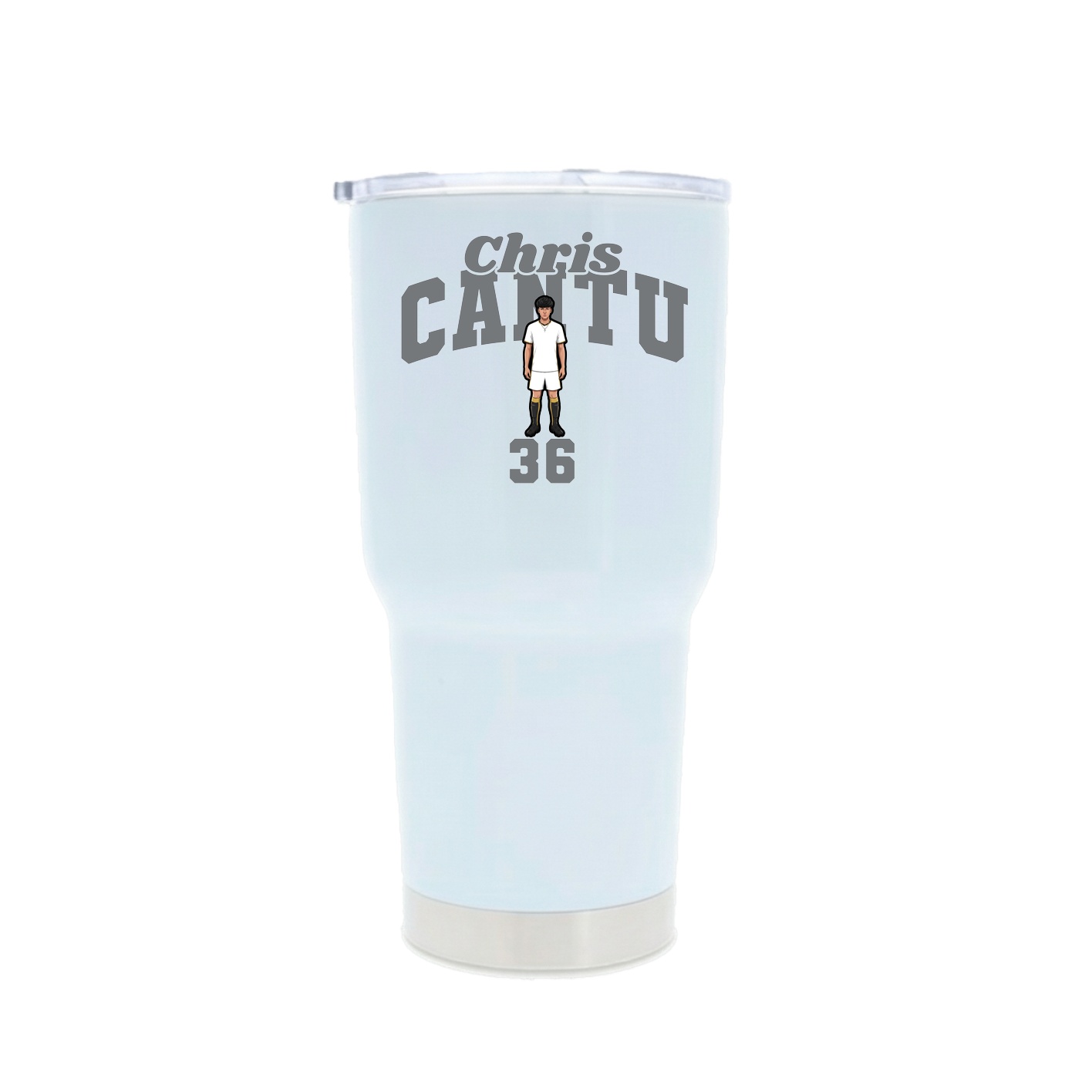 30oz Stainless Steel Tumbler — Signature Arch in White