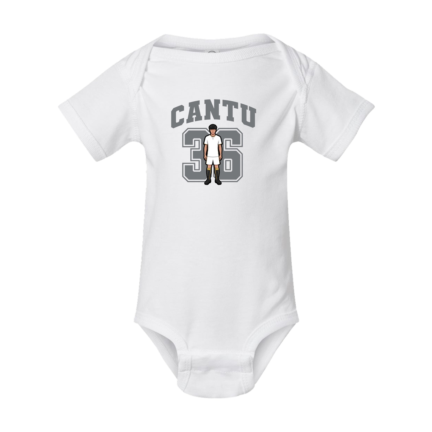 Baby Onesie — Number in White