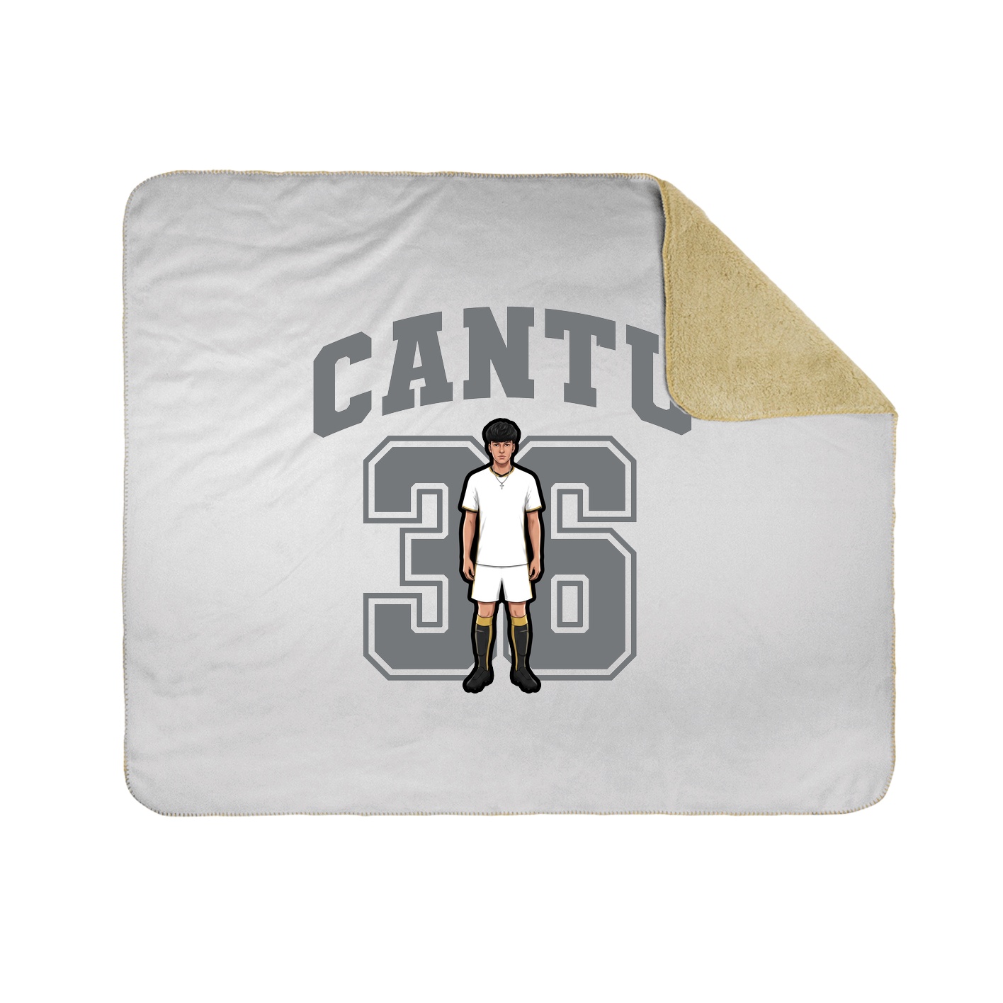 Throw Blanket — Number in White