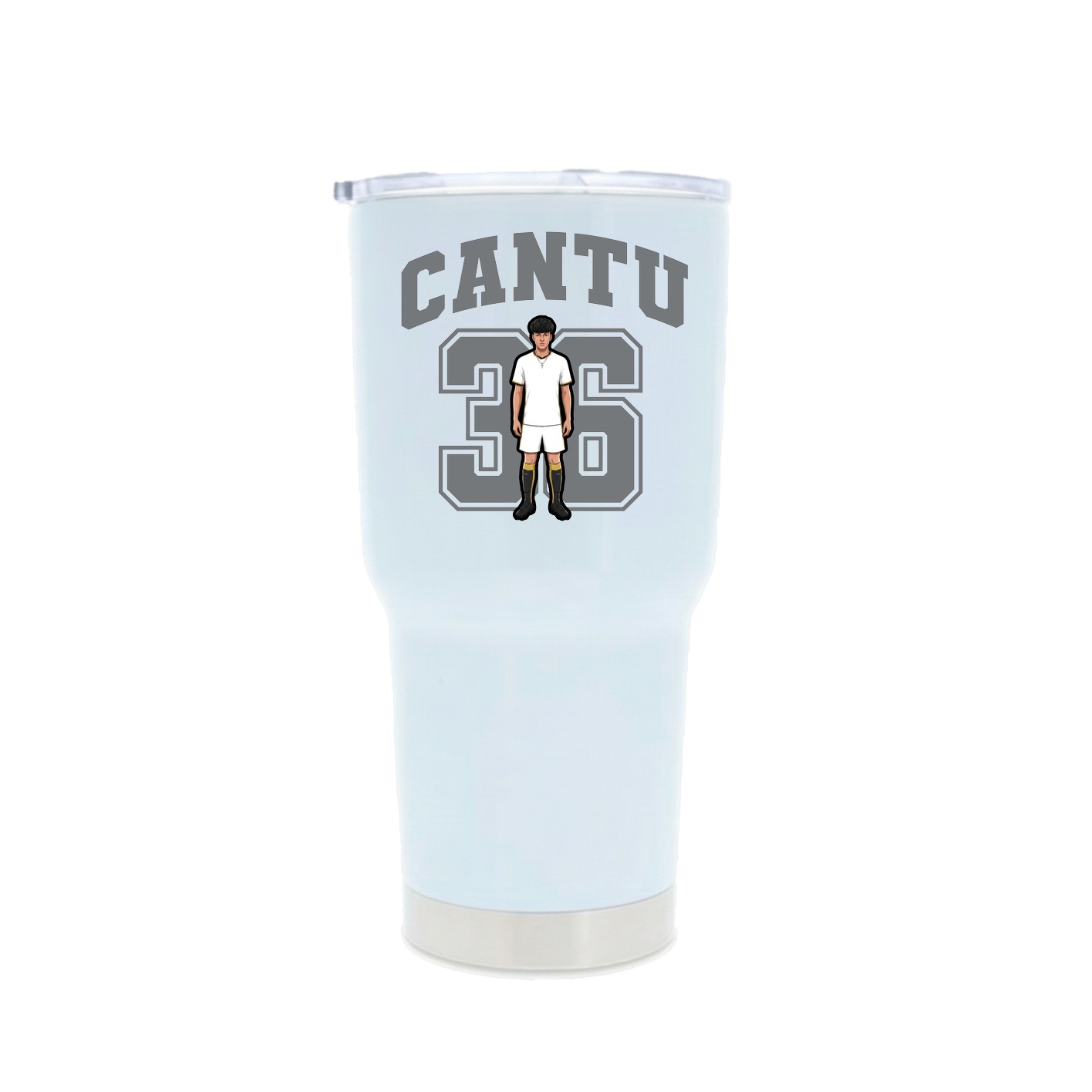 30oz Stainless Steel Tumbler — Number in White