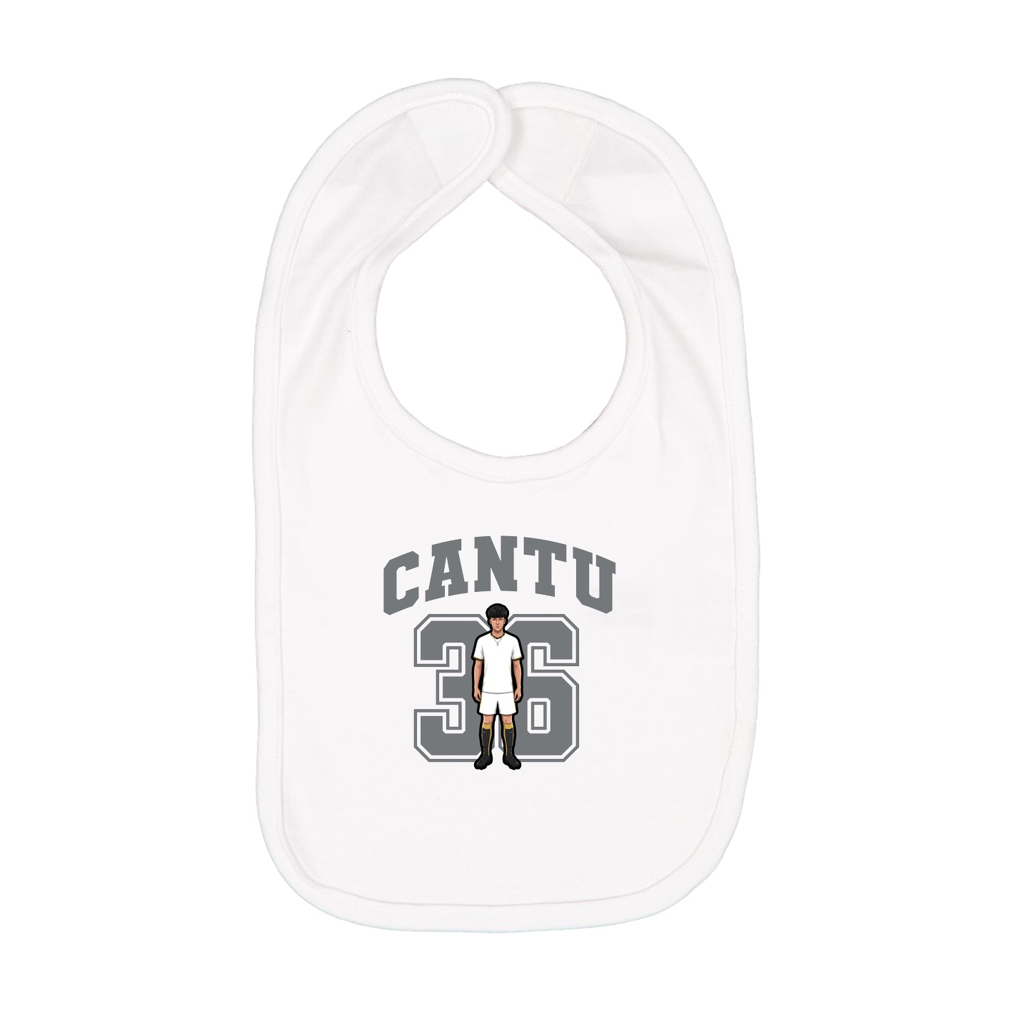 Infant Bib — Number in White