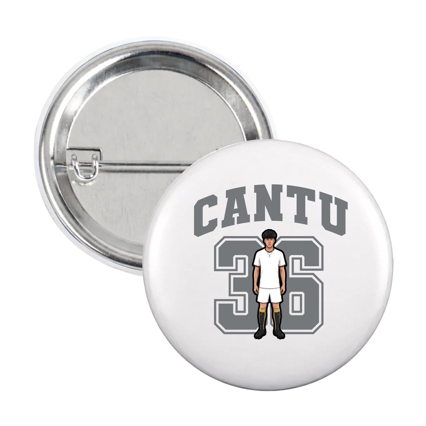 Game Day Button — Number in White
