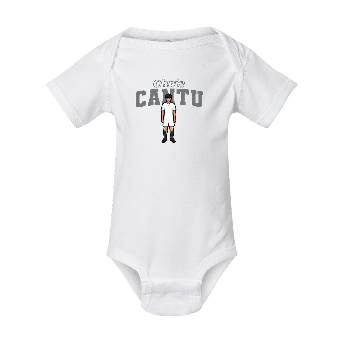 Baby Onesie — Name Arch in White