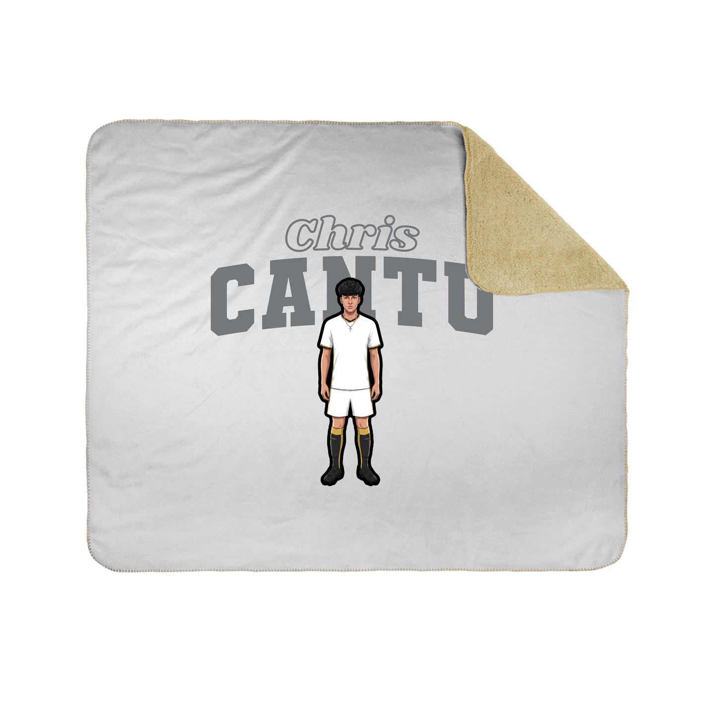 Throw Blanket — Name Arch in White