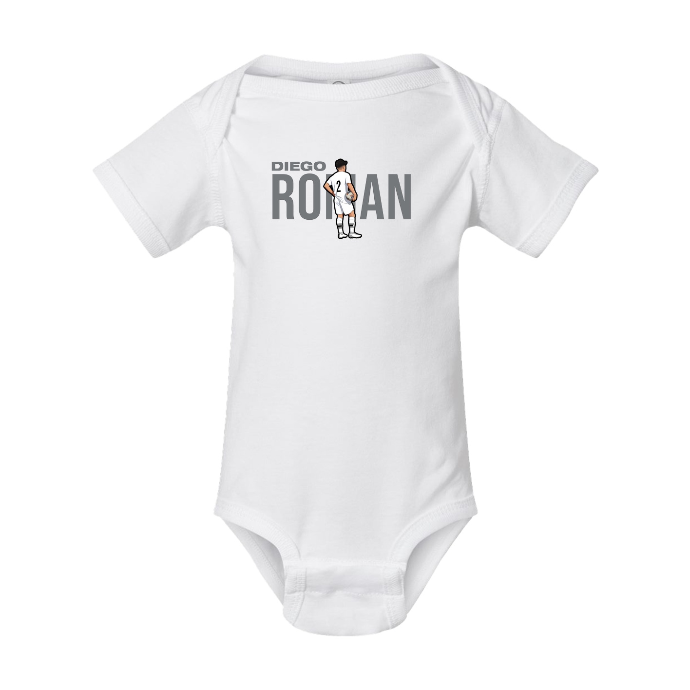 Baby Onesie — Player Name in White
