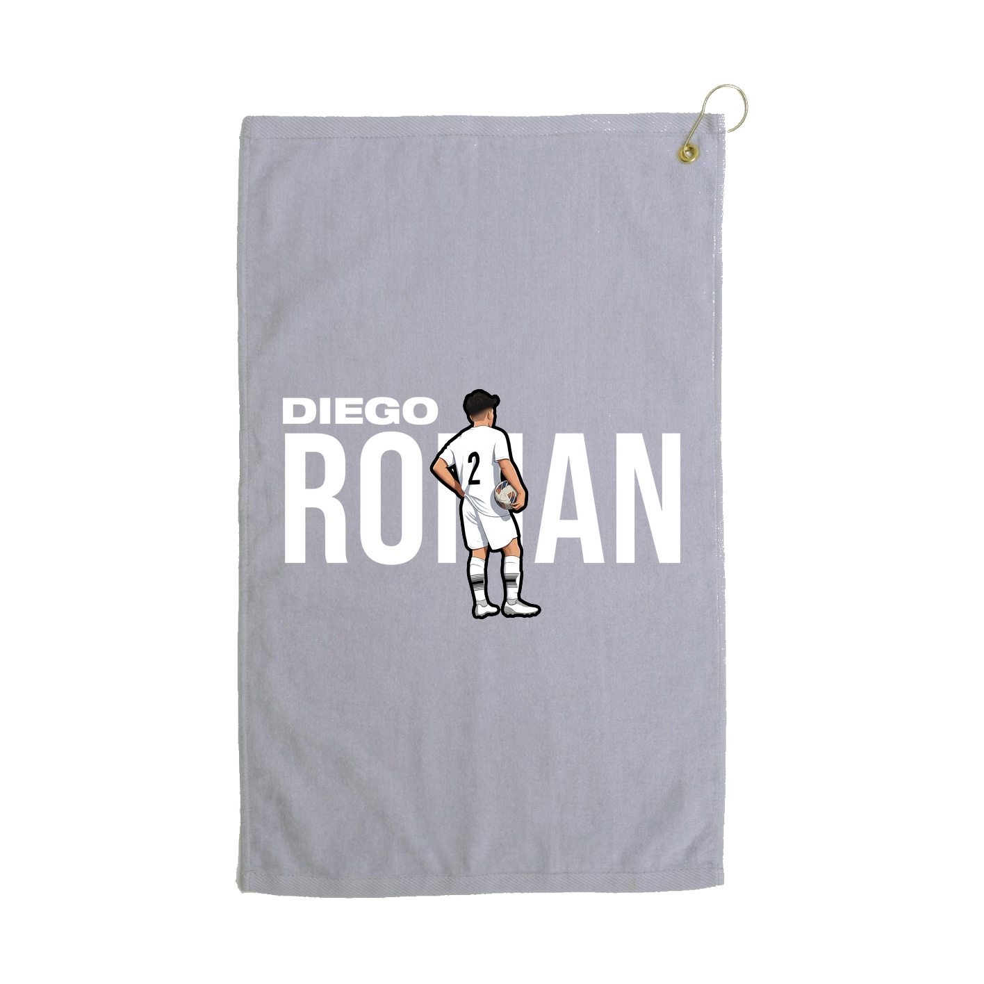 Golf Towel — Player Name in Grey