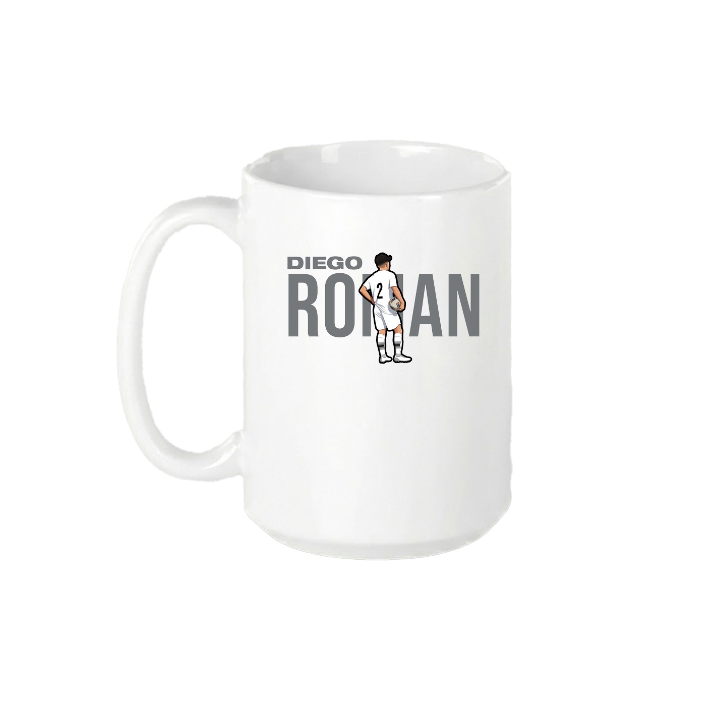 15oz Coffee Mug — Player Name in White
