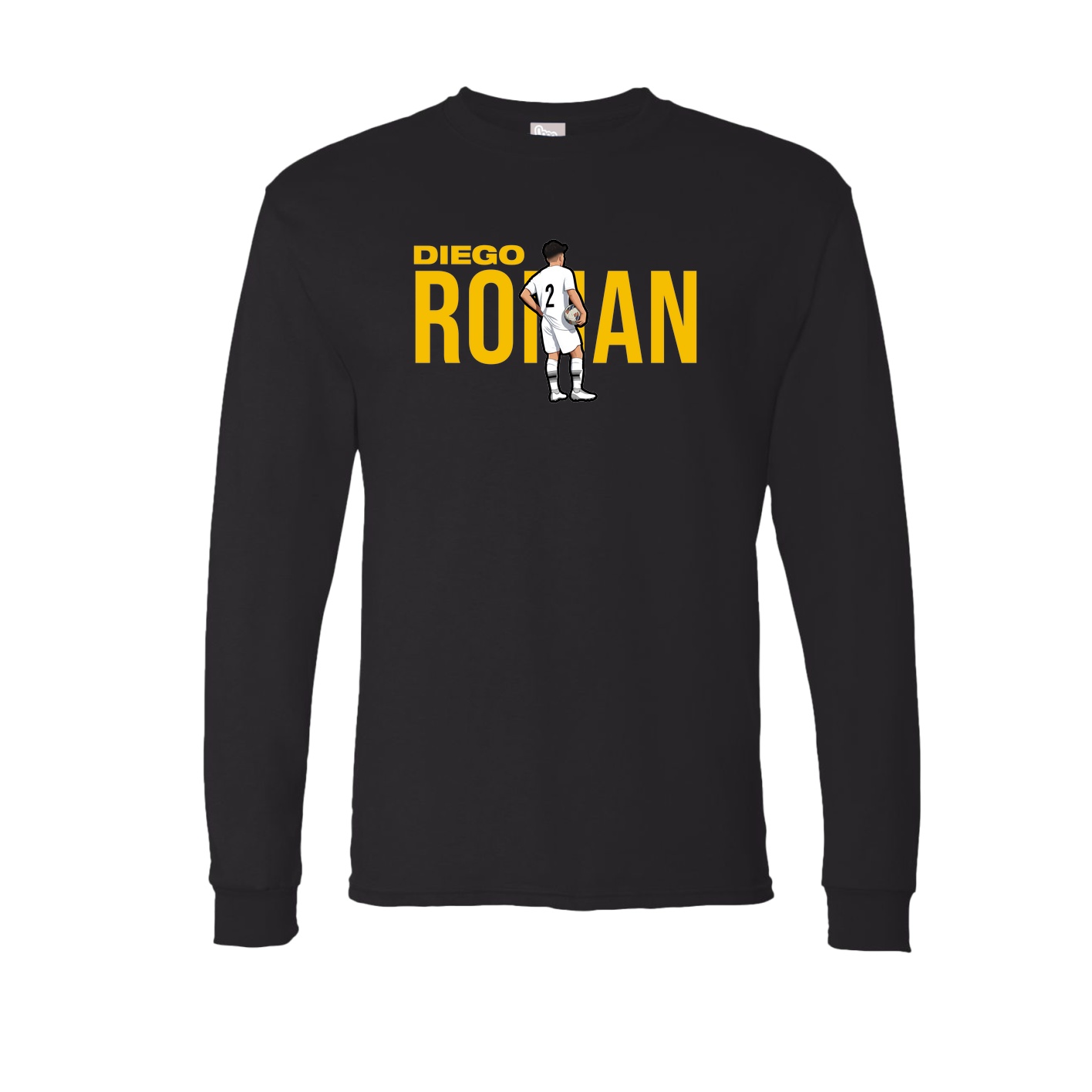 Long Sleeve Tee — Player Name in Black