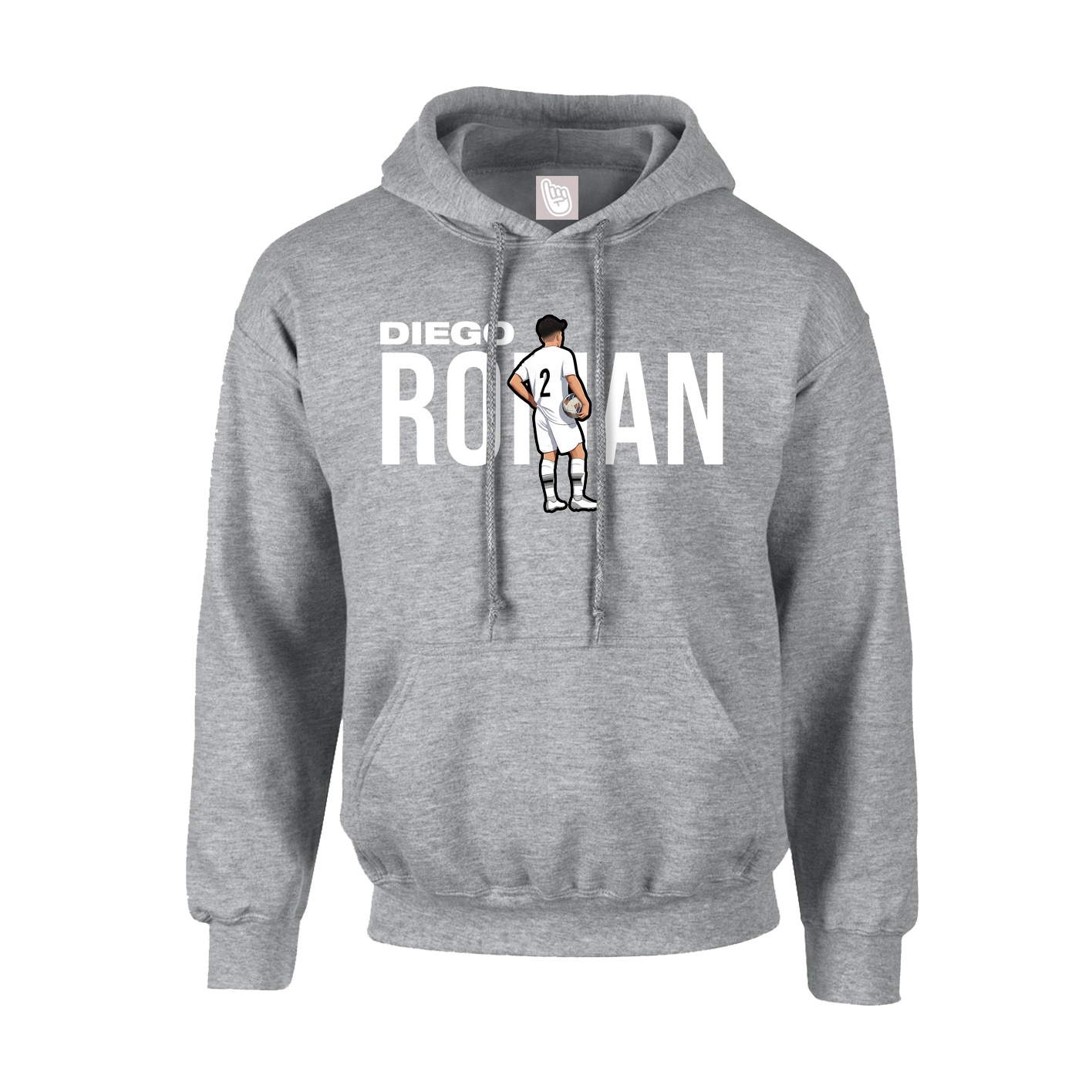 Hoodie — Player Name in Grey