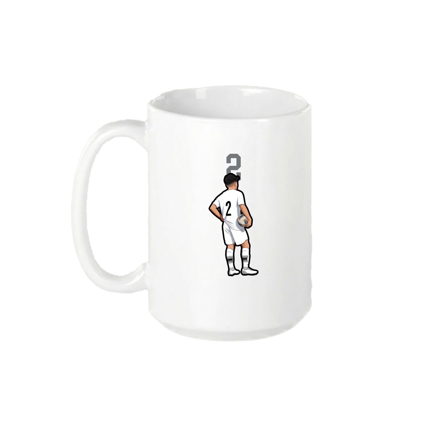 15oz Coffee Mug — Number Top in White
