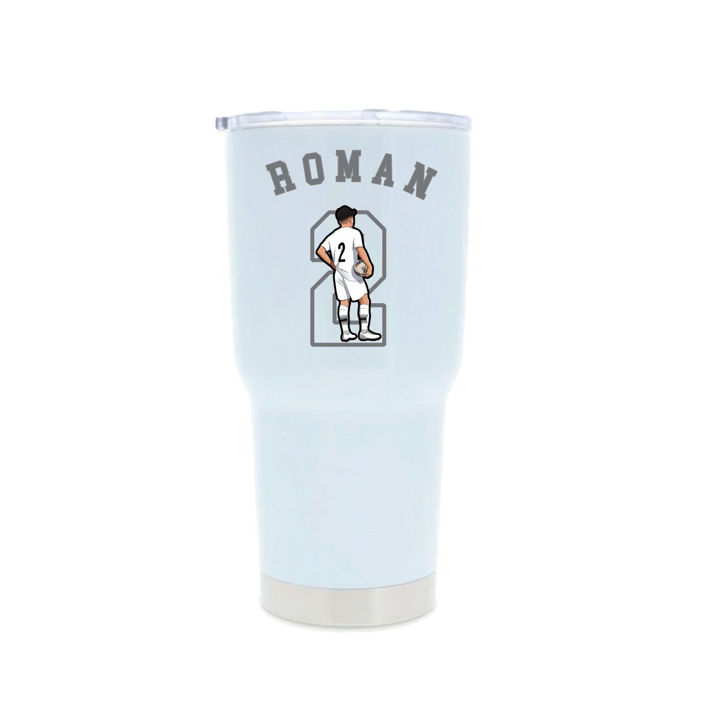 30oz Stainless Steel Tumbler — Shirsey Arch in White