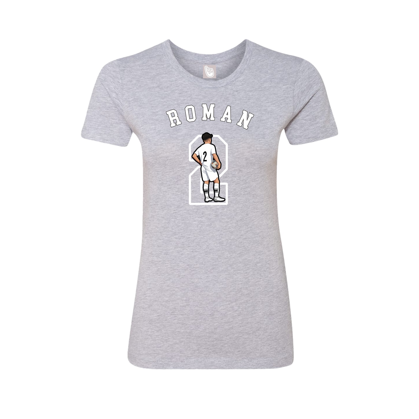 Fitted Women's Tee — Shirsey Arch in Grey