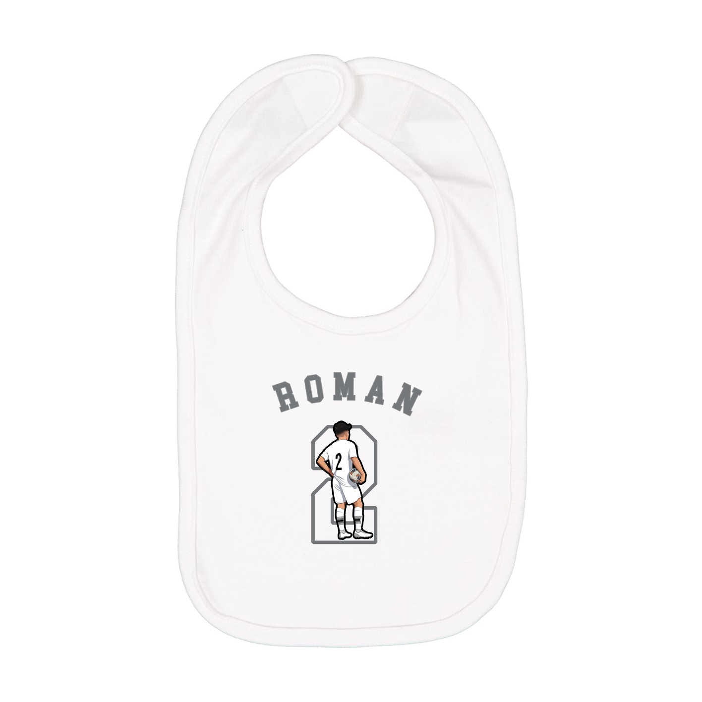 Infant Bib — Shirsey Arch in White