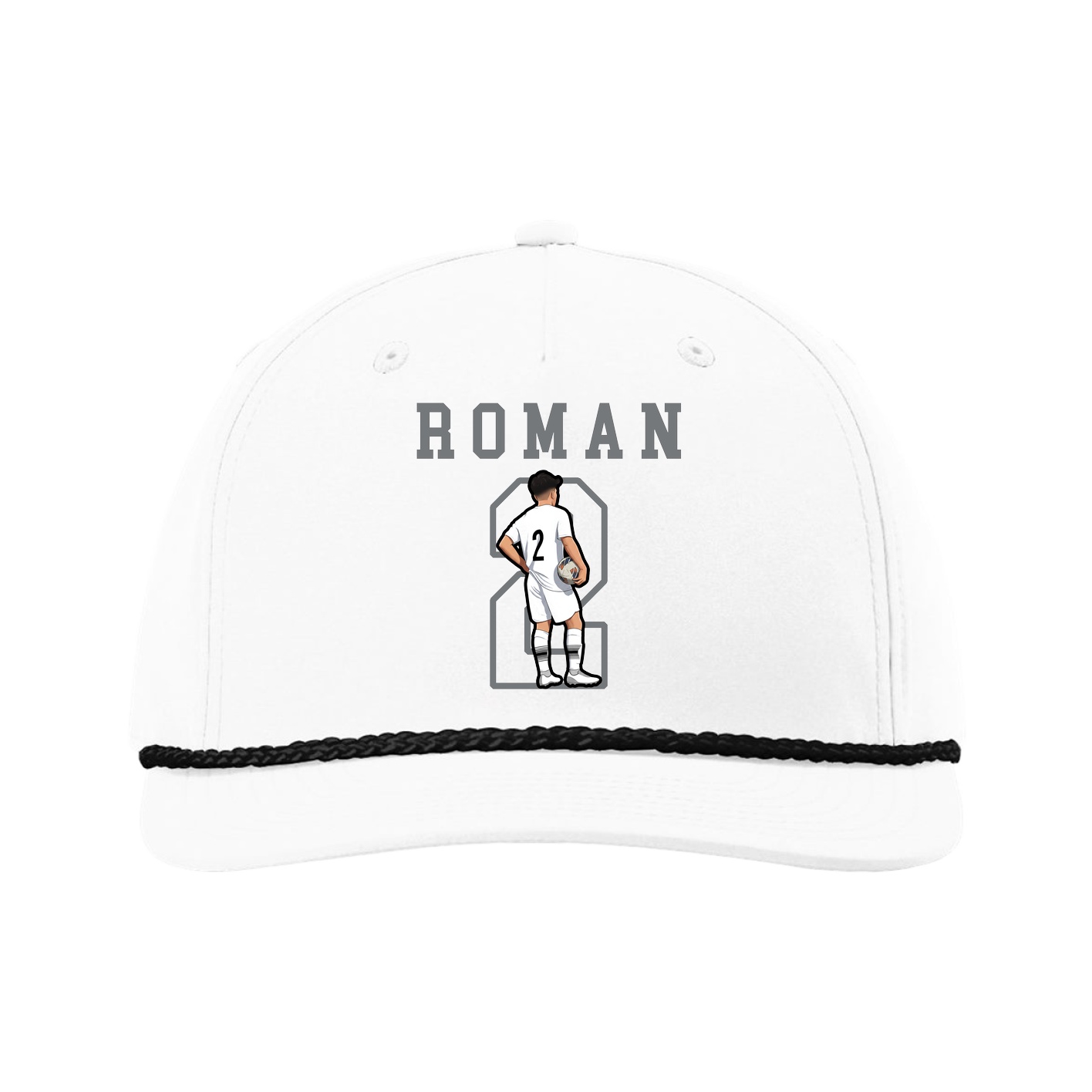 Five-Panel Classic Rope Cap — Shirsey in White