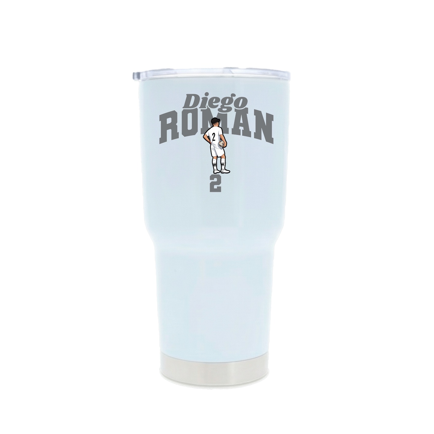 30oz Stainless Steel Tumbler — Signature Arch in White