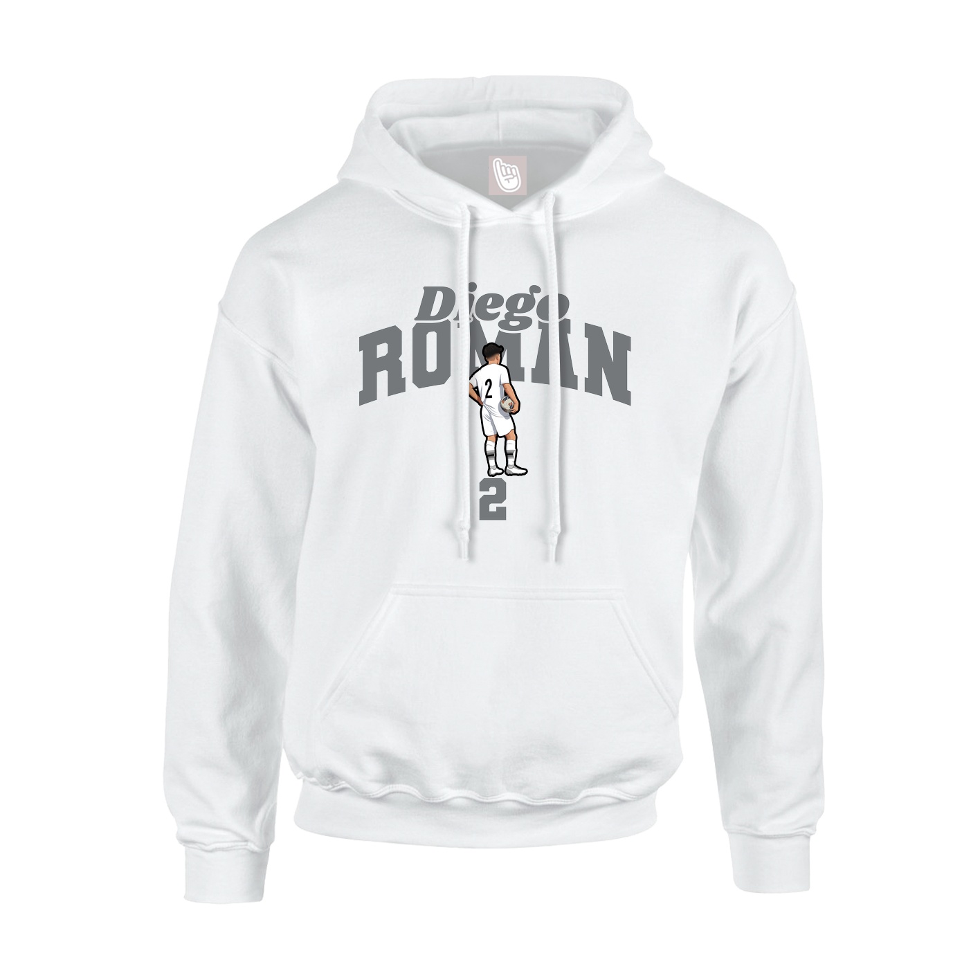 Hoodie — Signature Arch in White