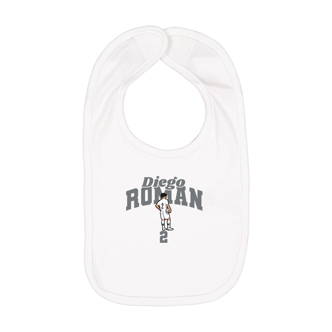 Infant Bib — Signature Arch in White