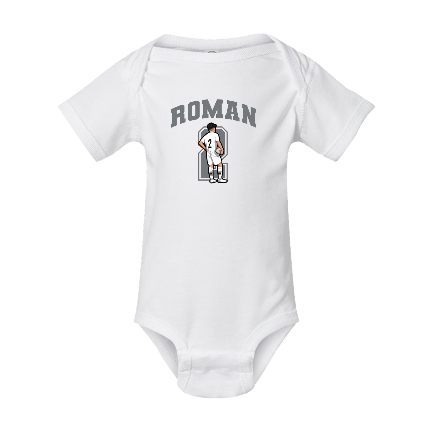 Baby Onesie — Number in White