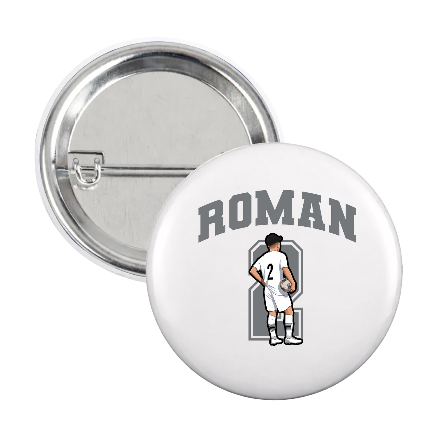 Game Day Button — Number in White