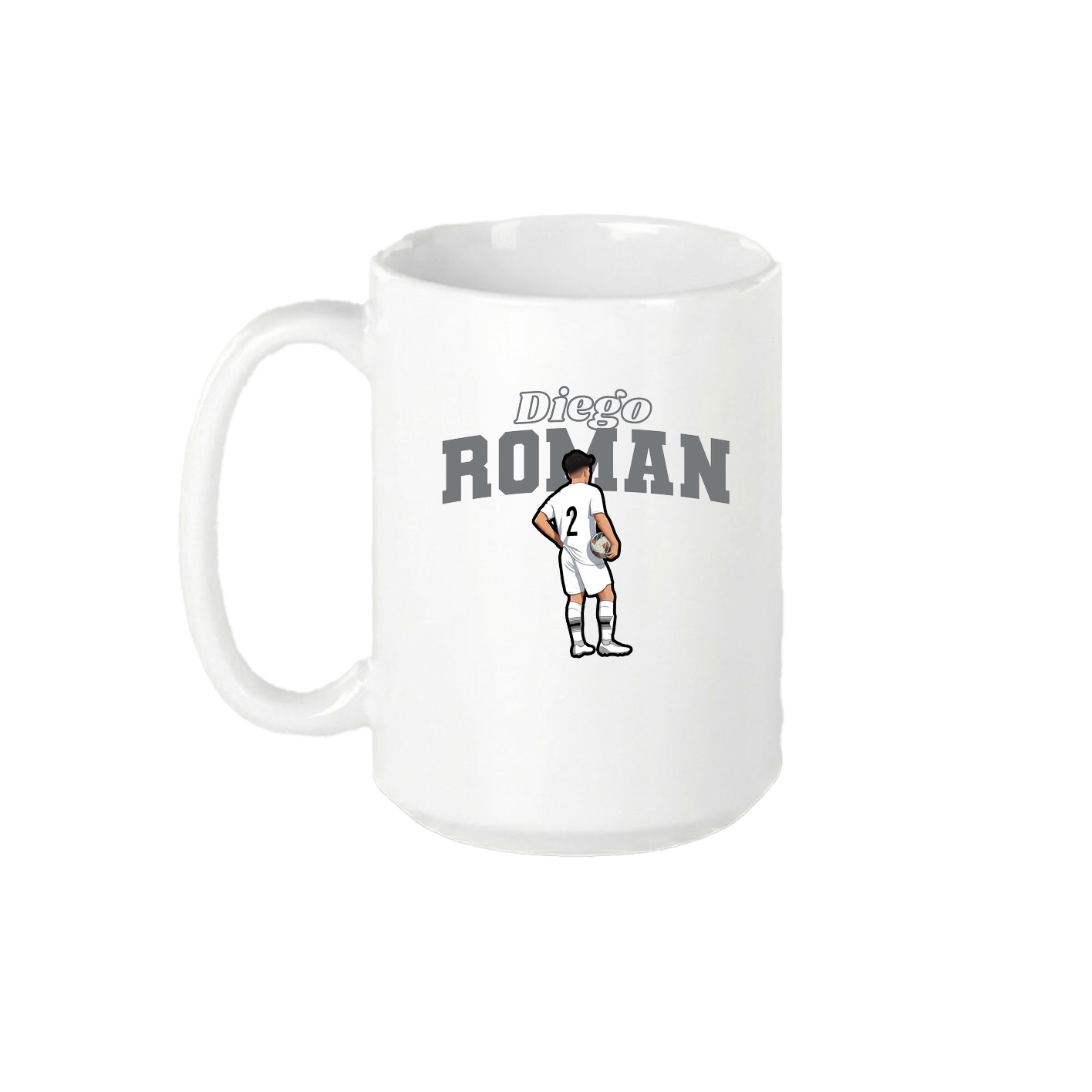 15oz Coffee Mug — Name Arch in White