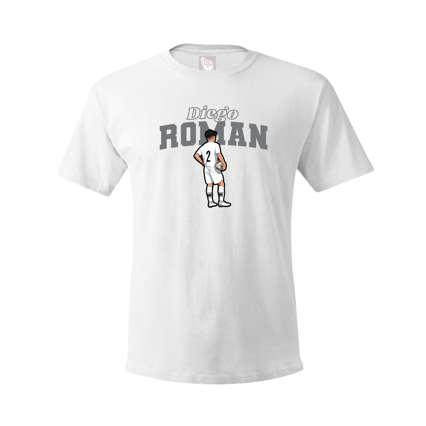 Youth Tee — Name Arch in White