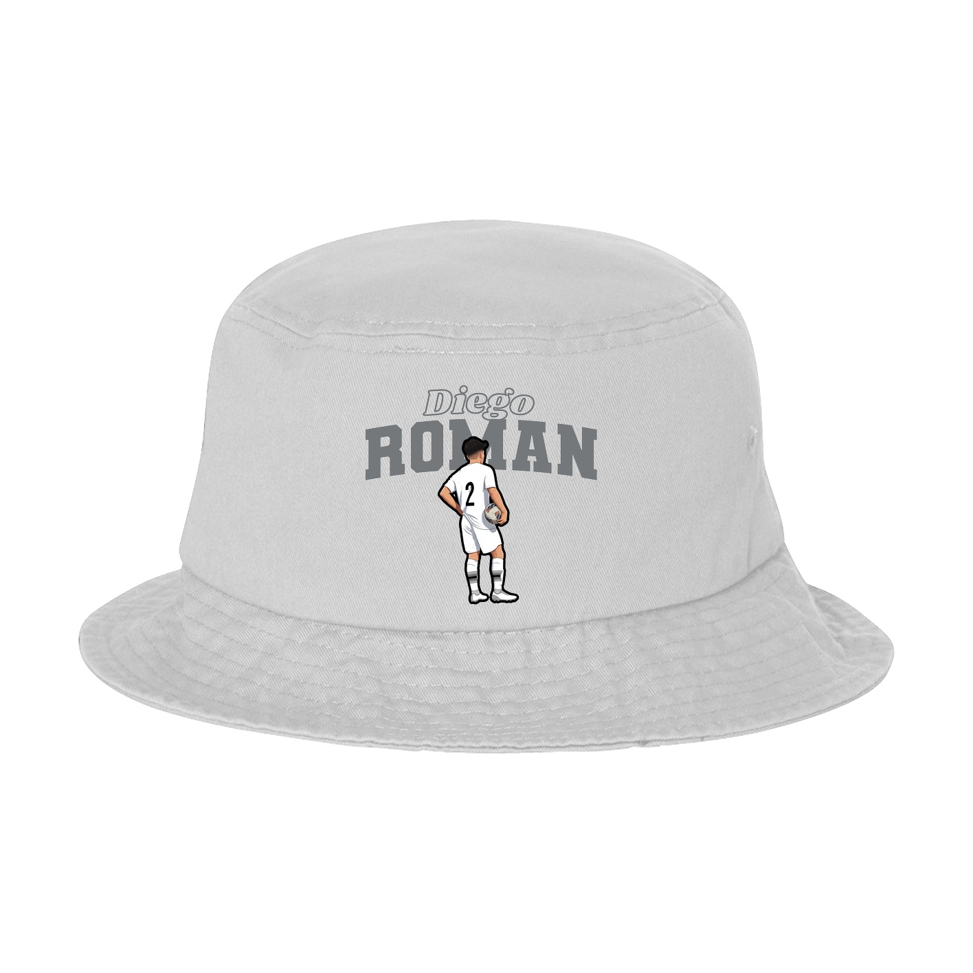 Bucket Cap — Name Arch in White