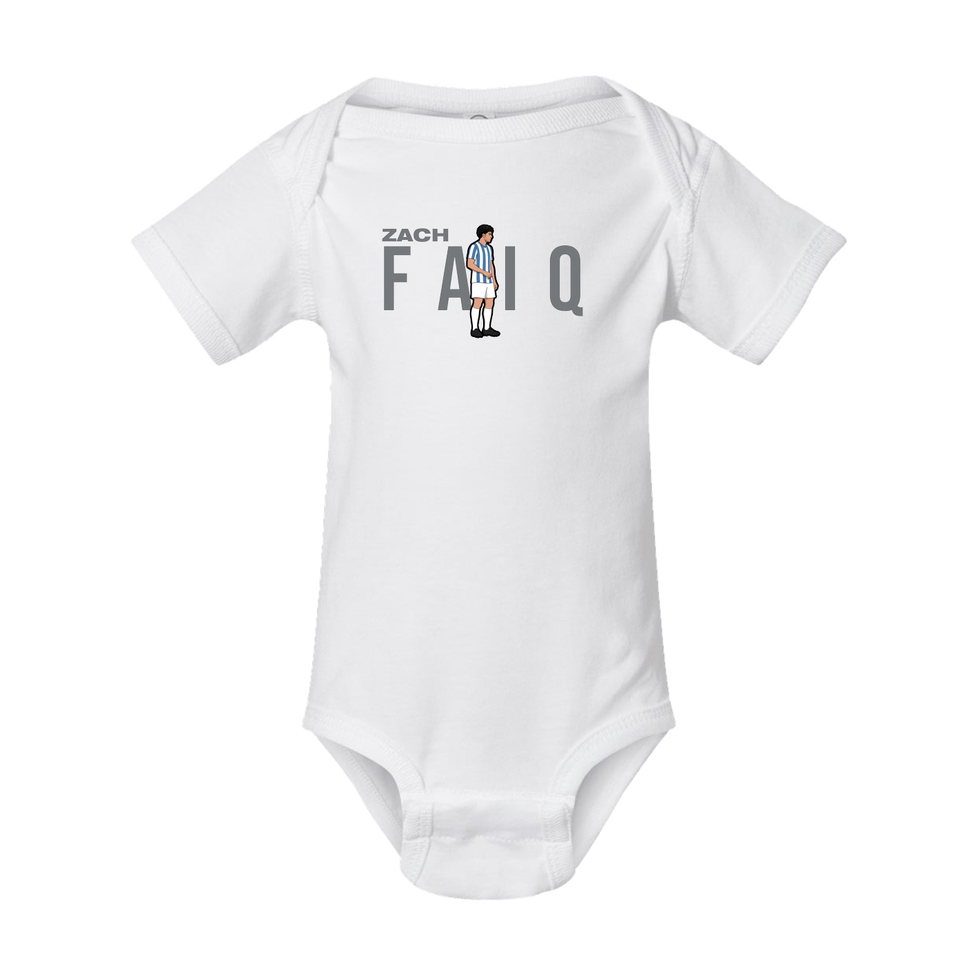 Baby Onesie — Player Name in White