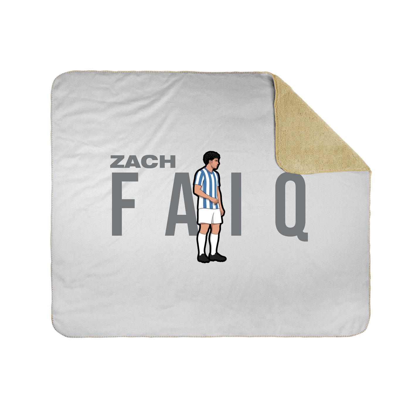 Throw Blanket — Player Name in White