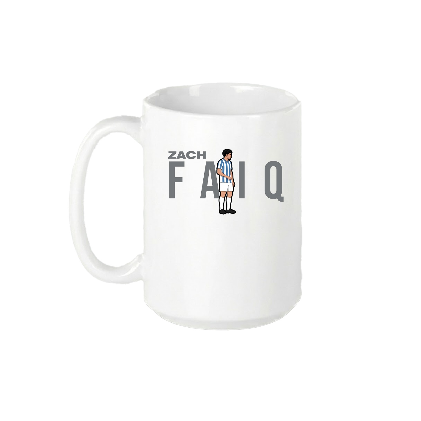 15oz Coffee Mug — Player Name in White