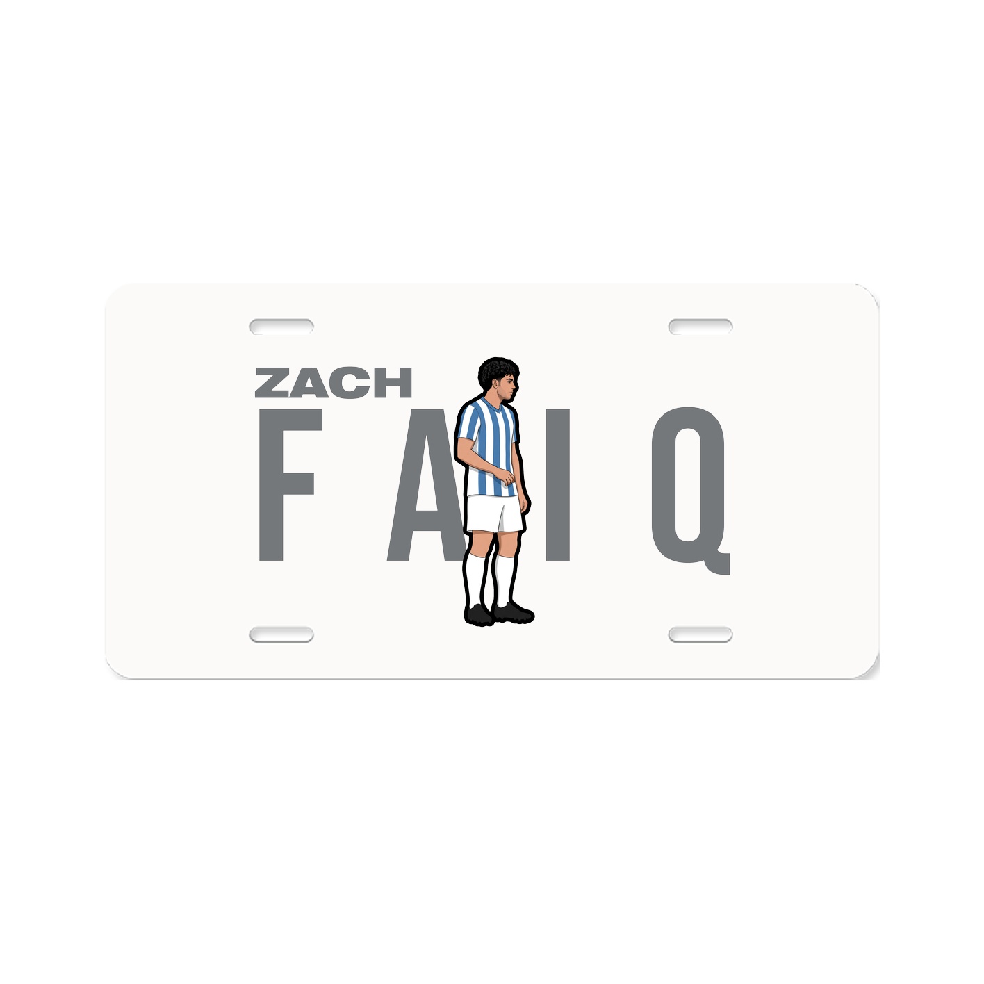 License Plate — Player Name in Classic