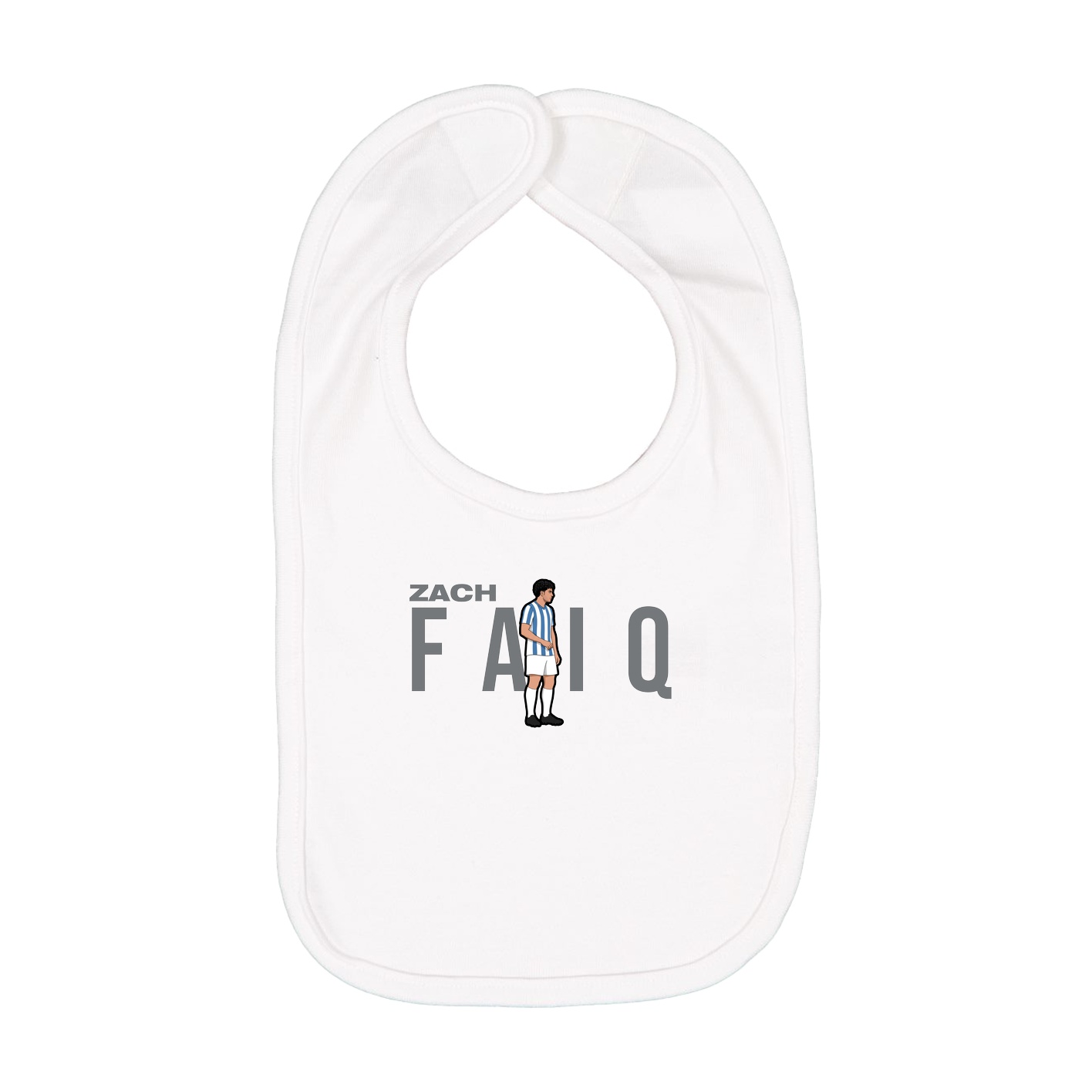 Infant Bib — Player Name in White