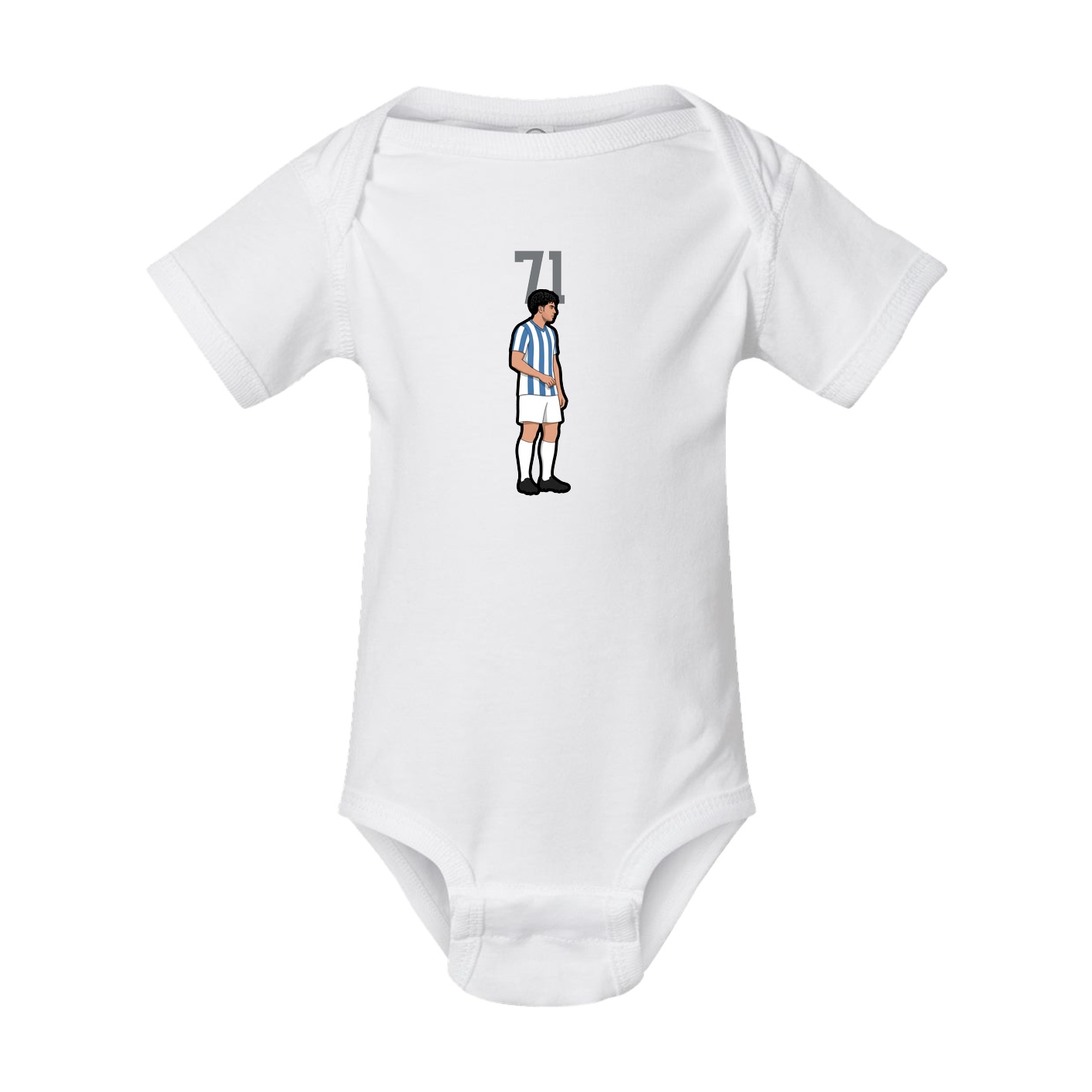 Baby Onesie — Number Top in White