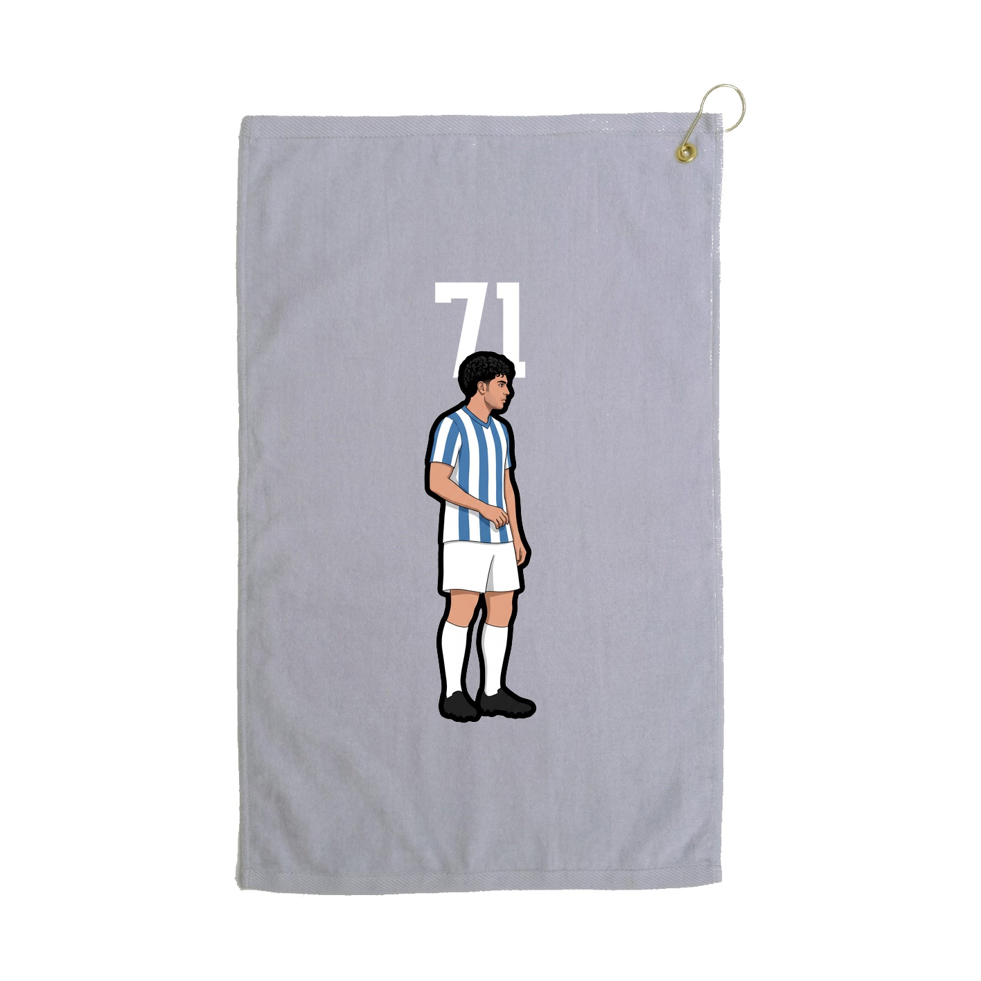 Golf Towel — Number Top in Grey