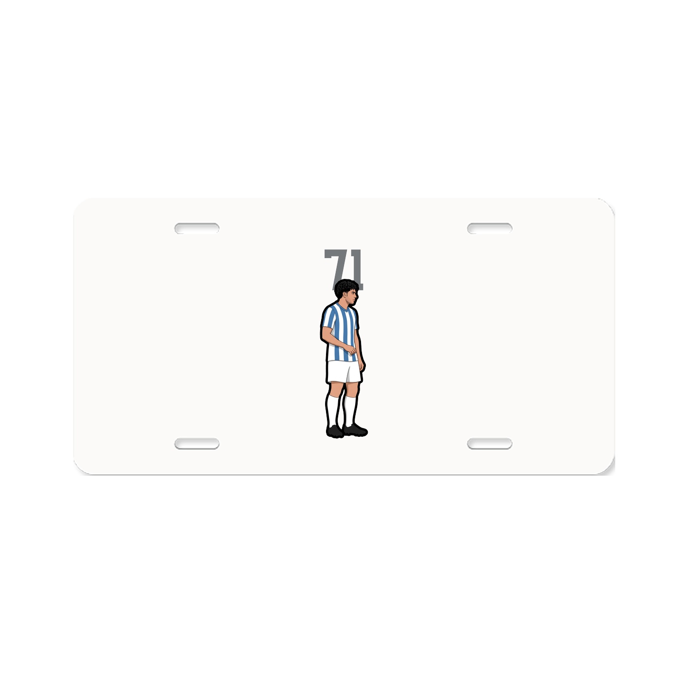 License Plate — Number Top in Classic