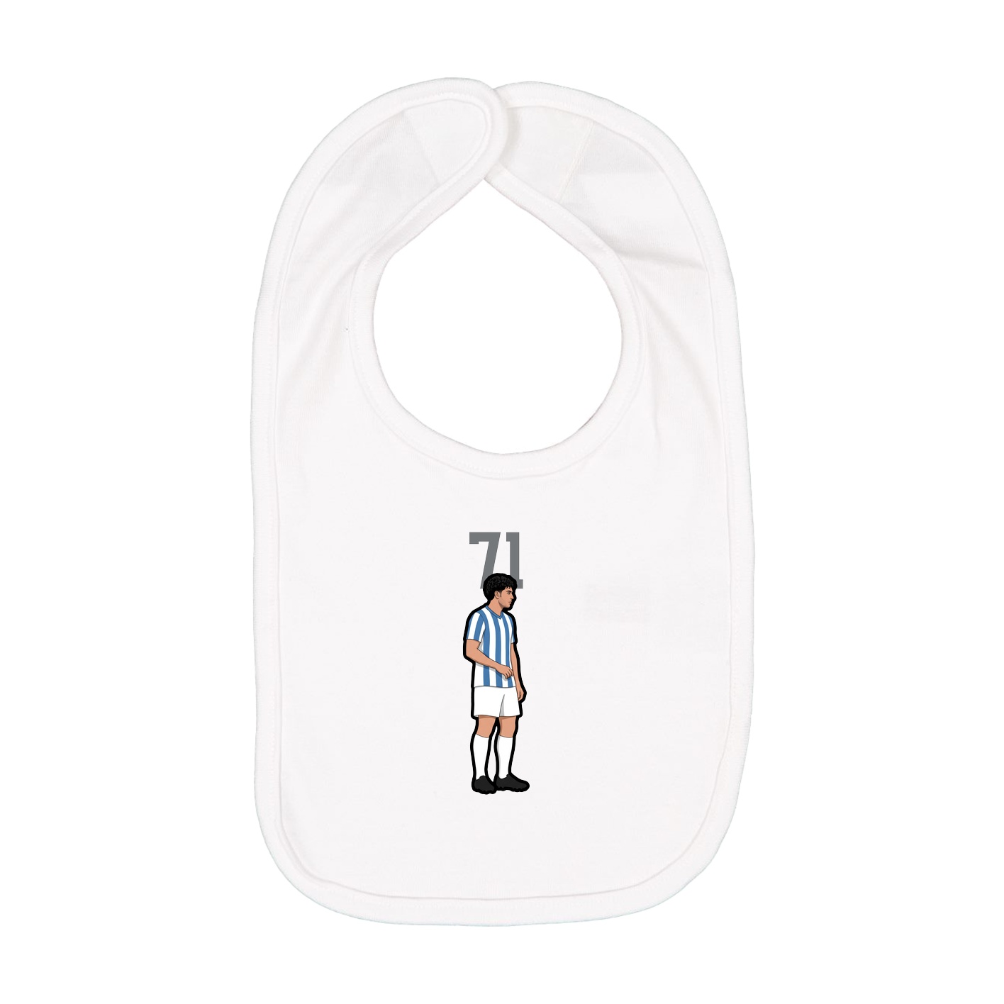 Infant Bib — Number Top in White