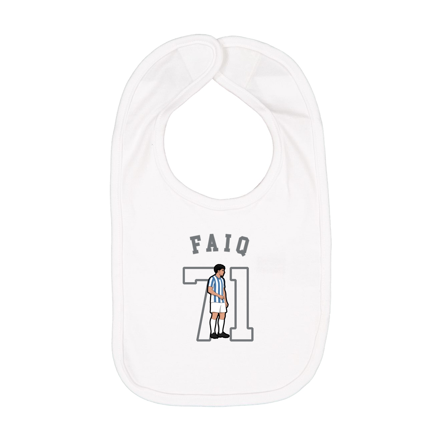Infant Bib — Shirsey Arch in White