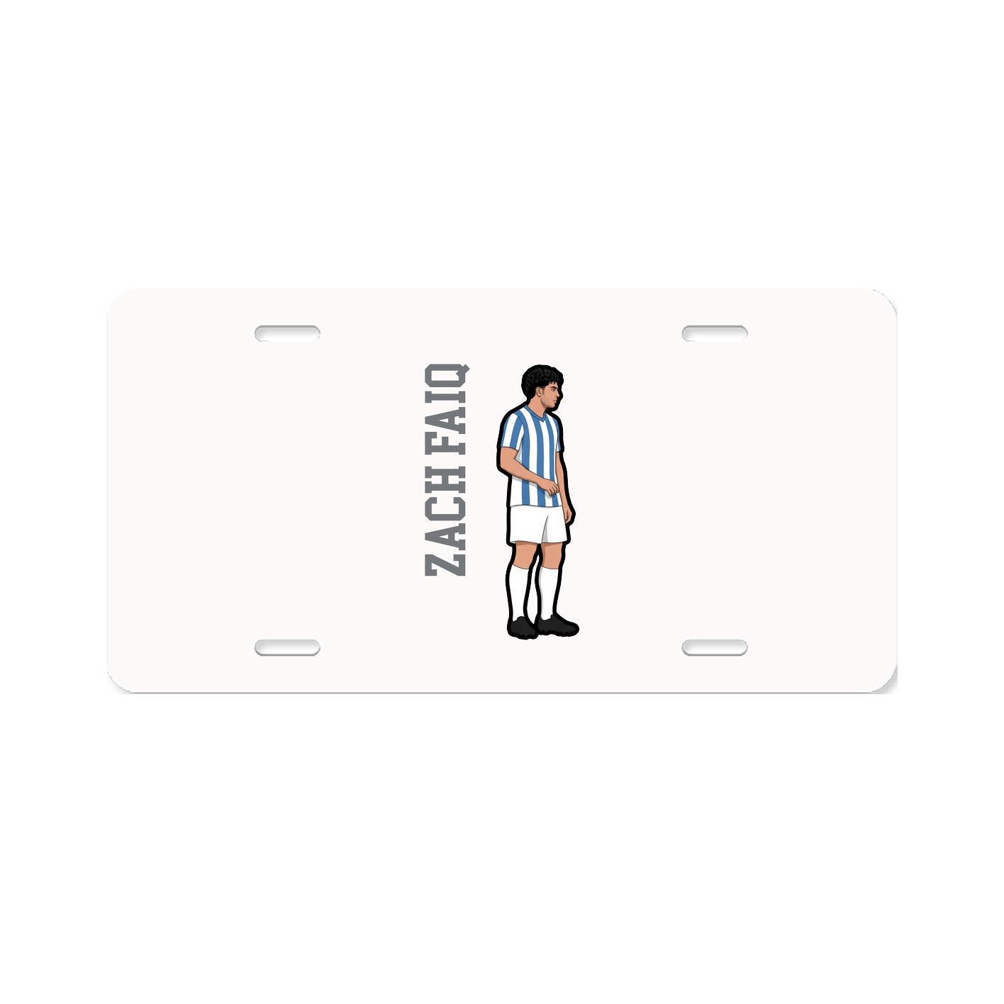 License Plate — Name Vertical in Classic