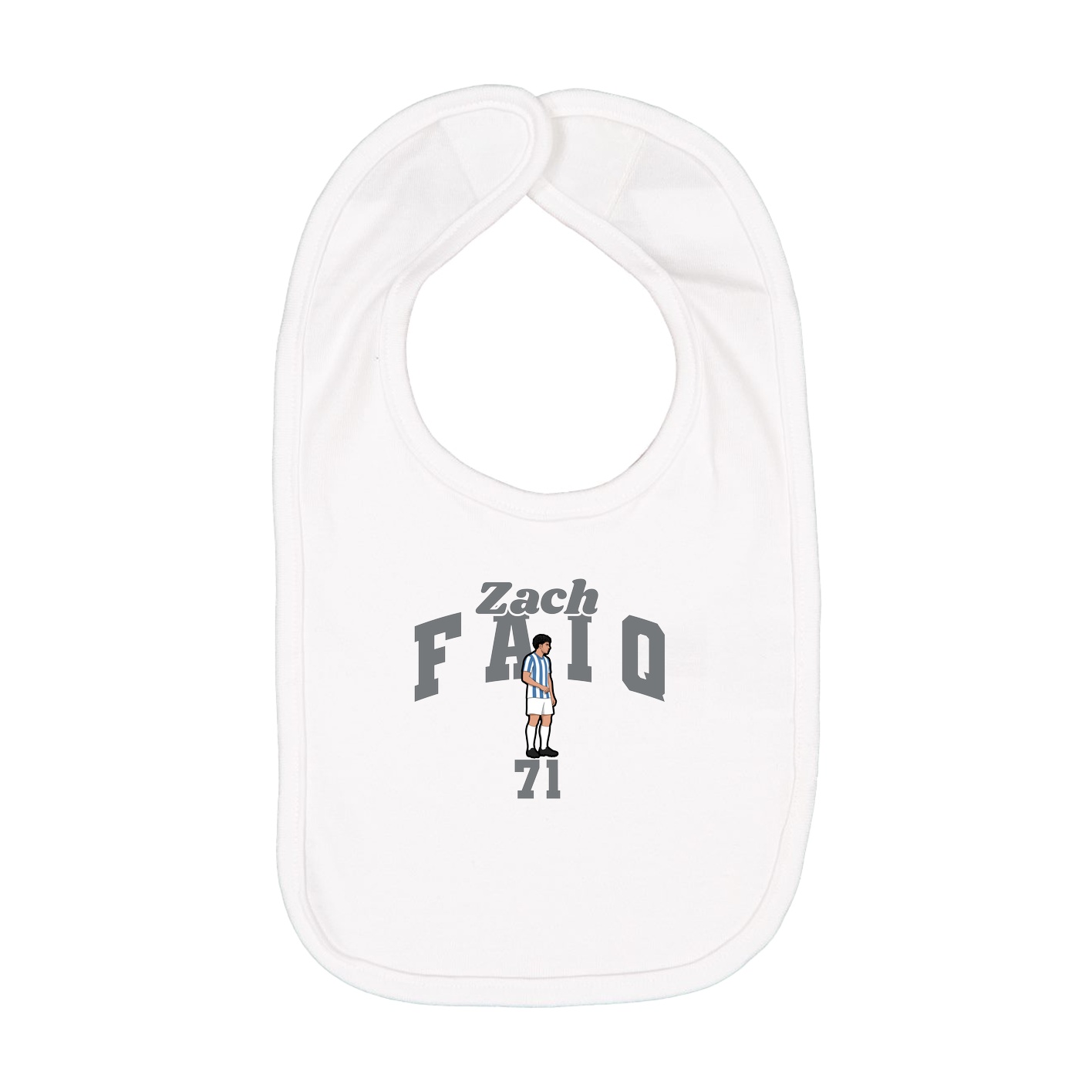 Infant Bib — Signature Arch in White