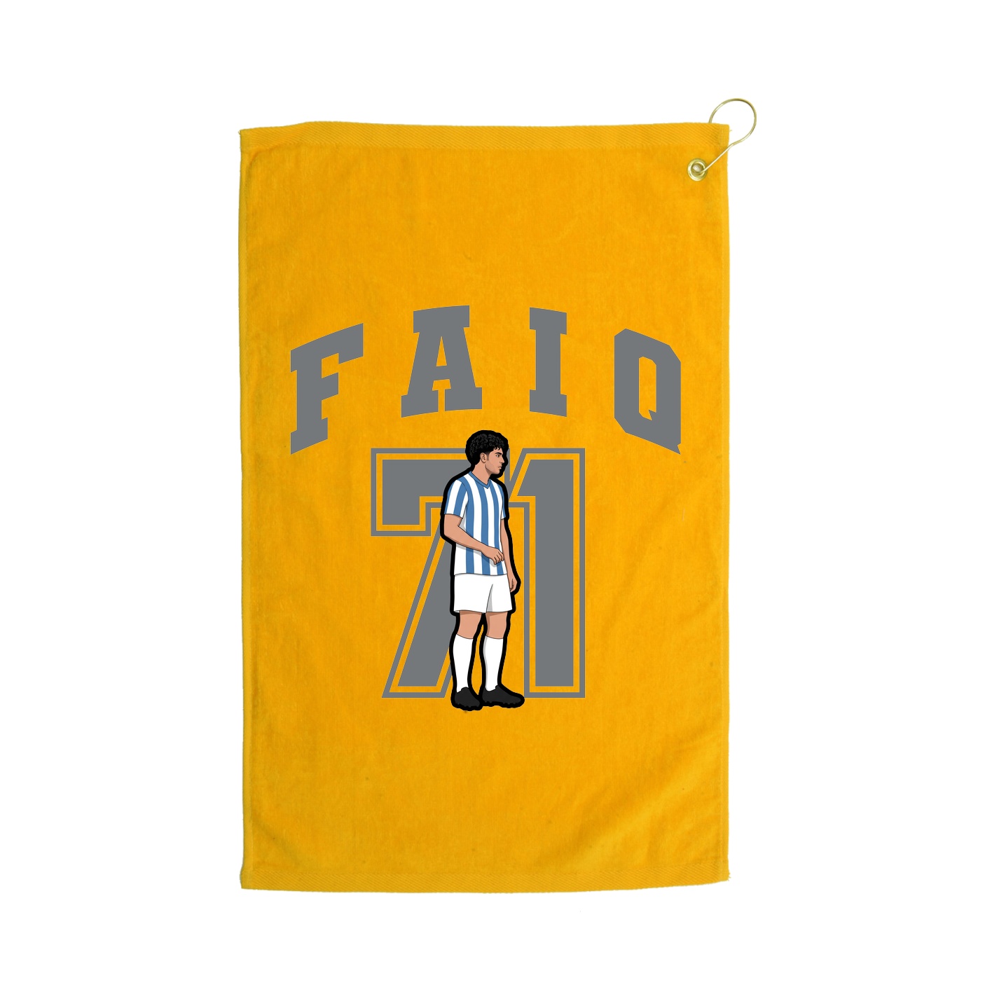 Golf Towel — Number in Gold