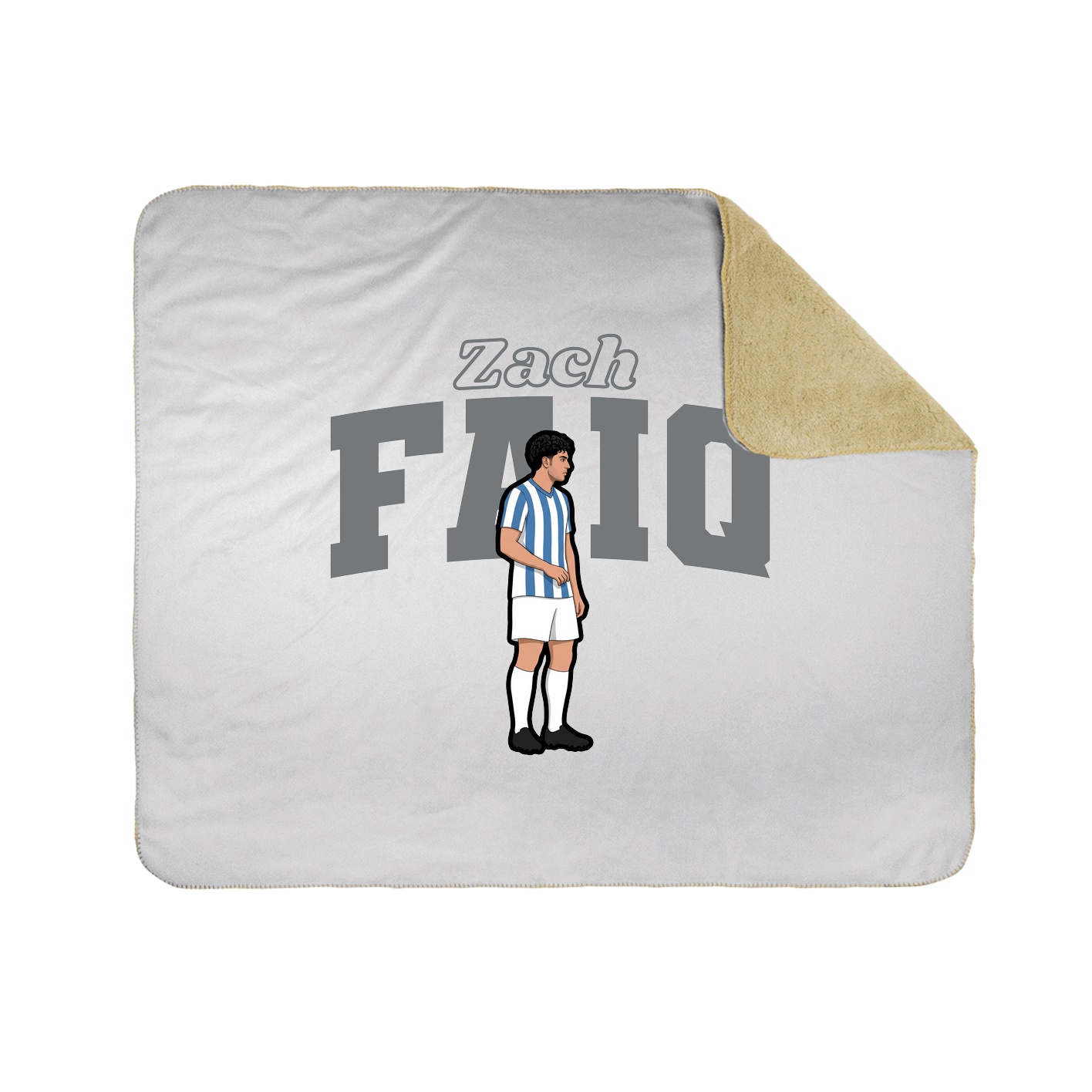 Throw Blanket — Name Arch in White