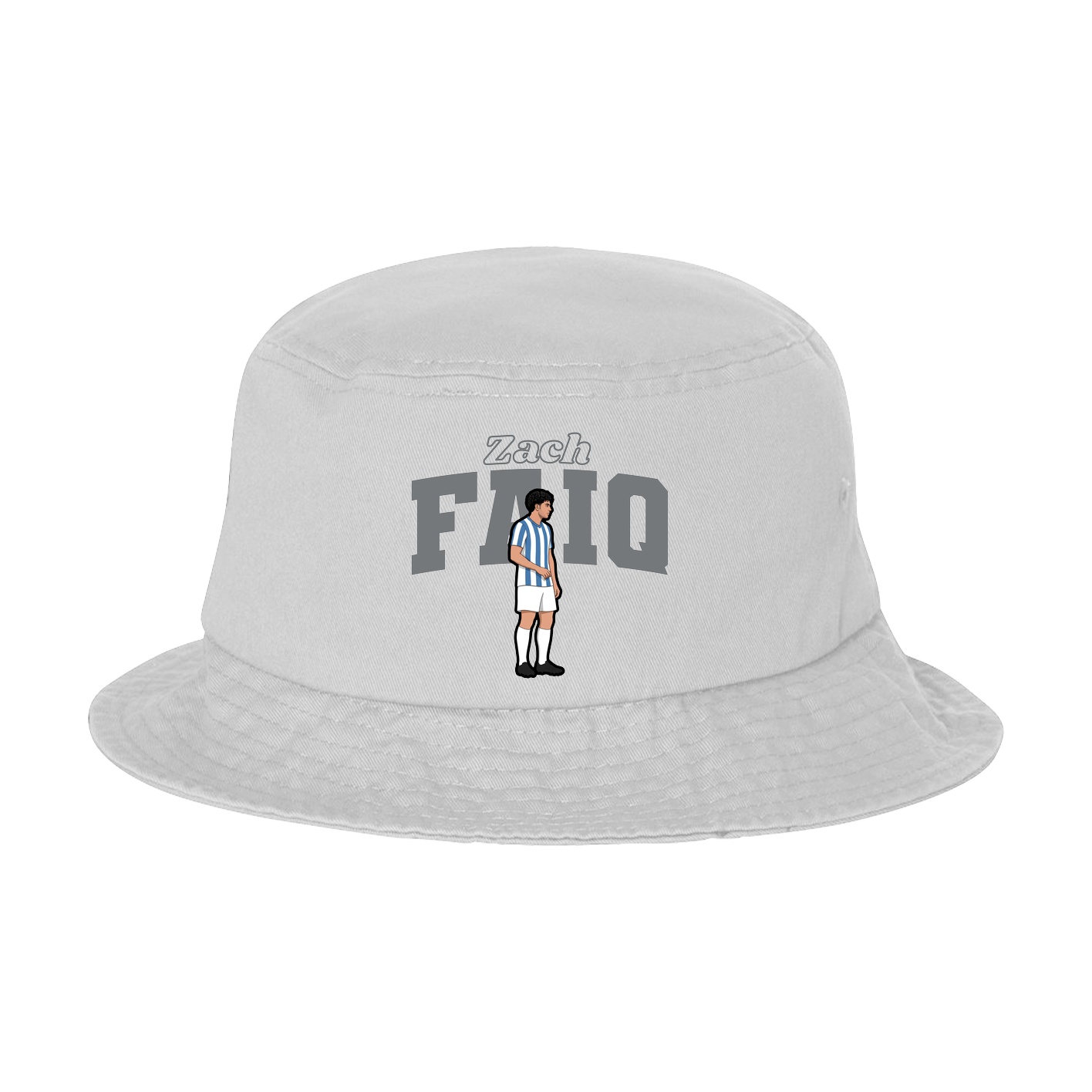 Bucket Cap — Name Arch in White