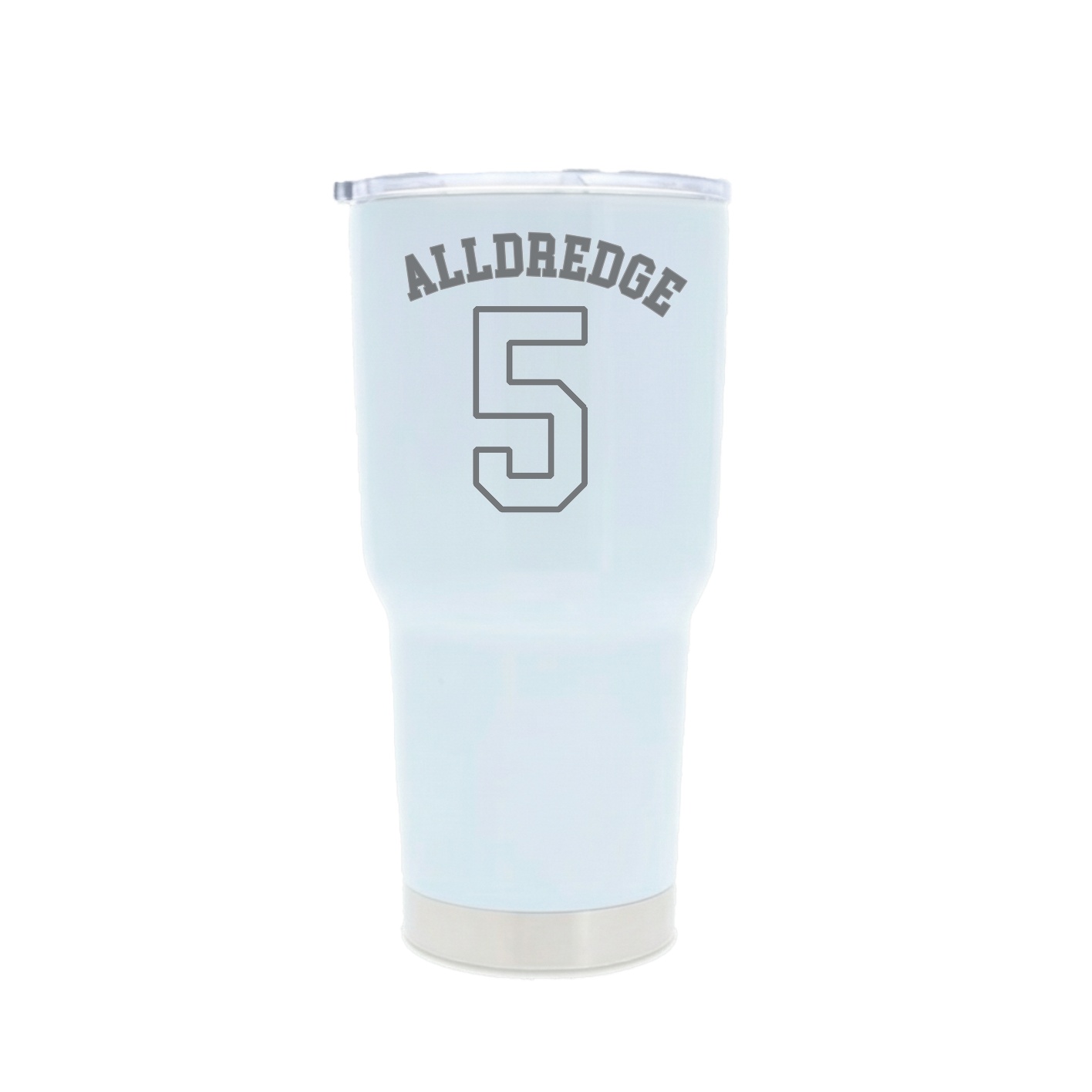 30oz Stainless Steel Tumbler — Shirsey Arch in White
