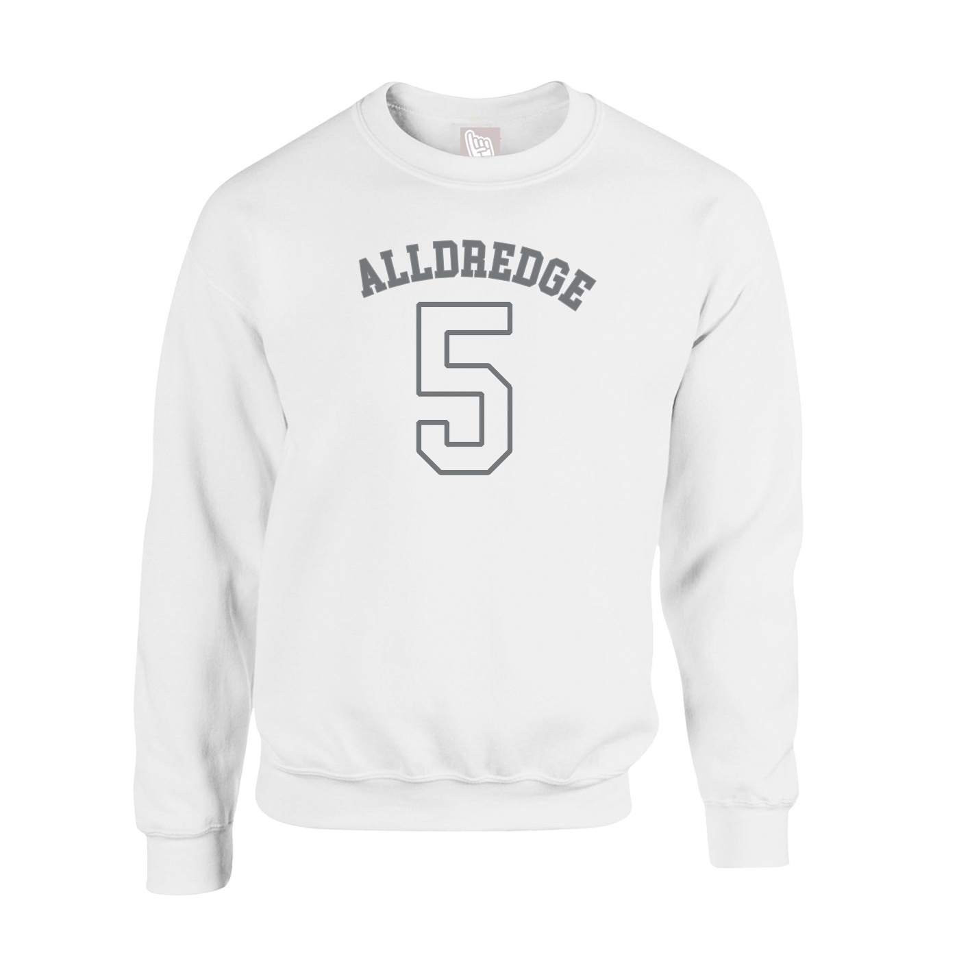 Fleece Crew — Shirsey Arch in White