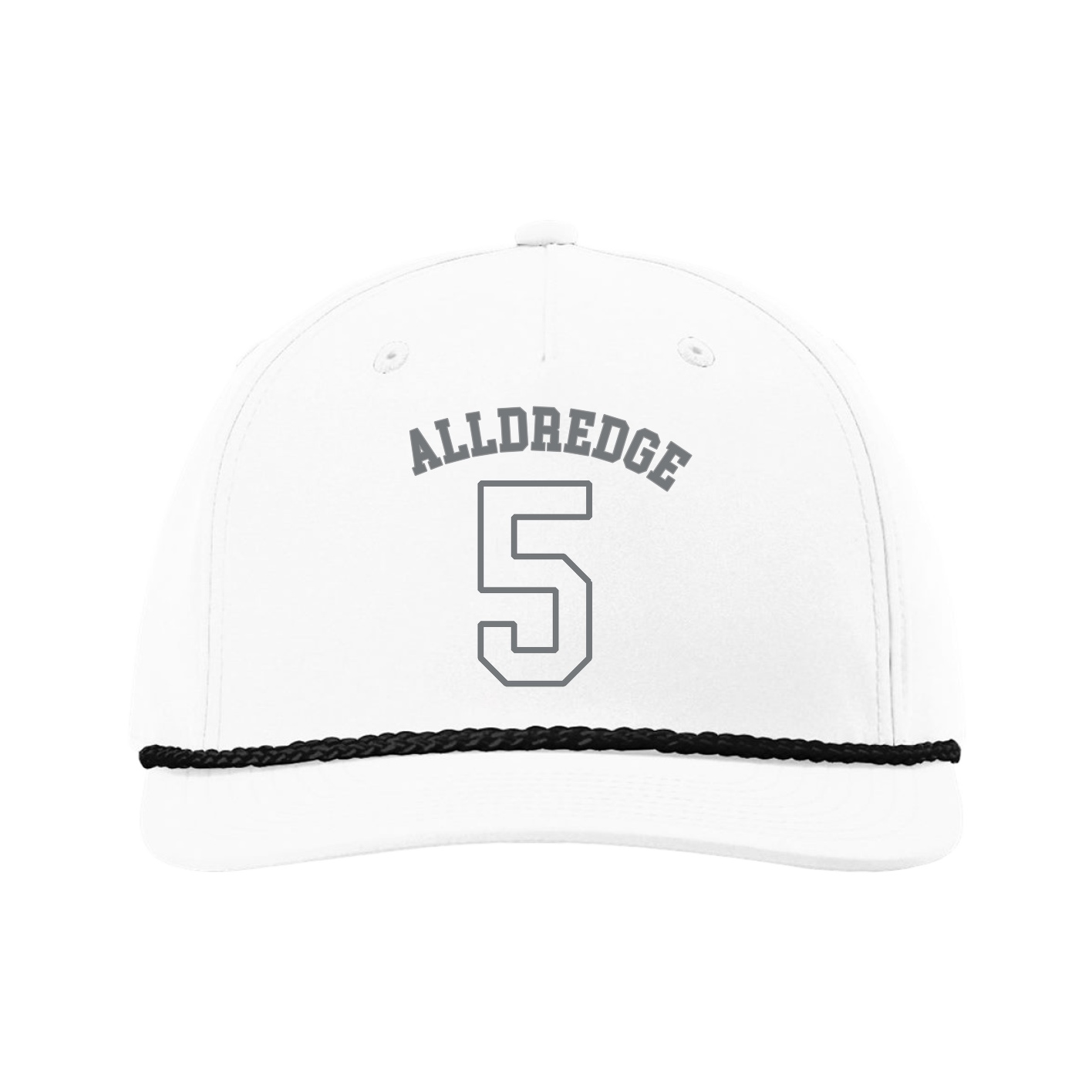 Five-Panel Classic Rope Cap — Shirsey Arch in White