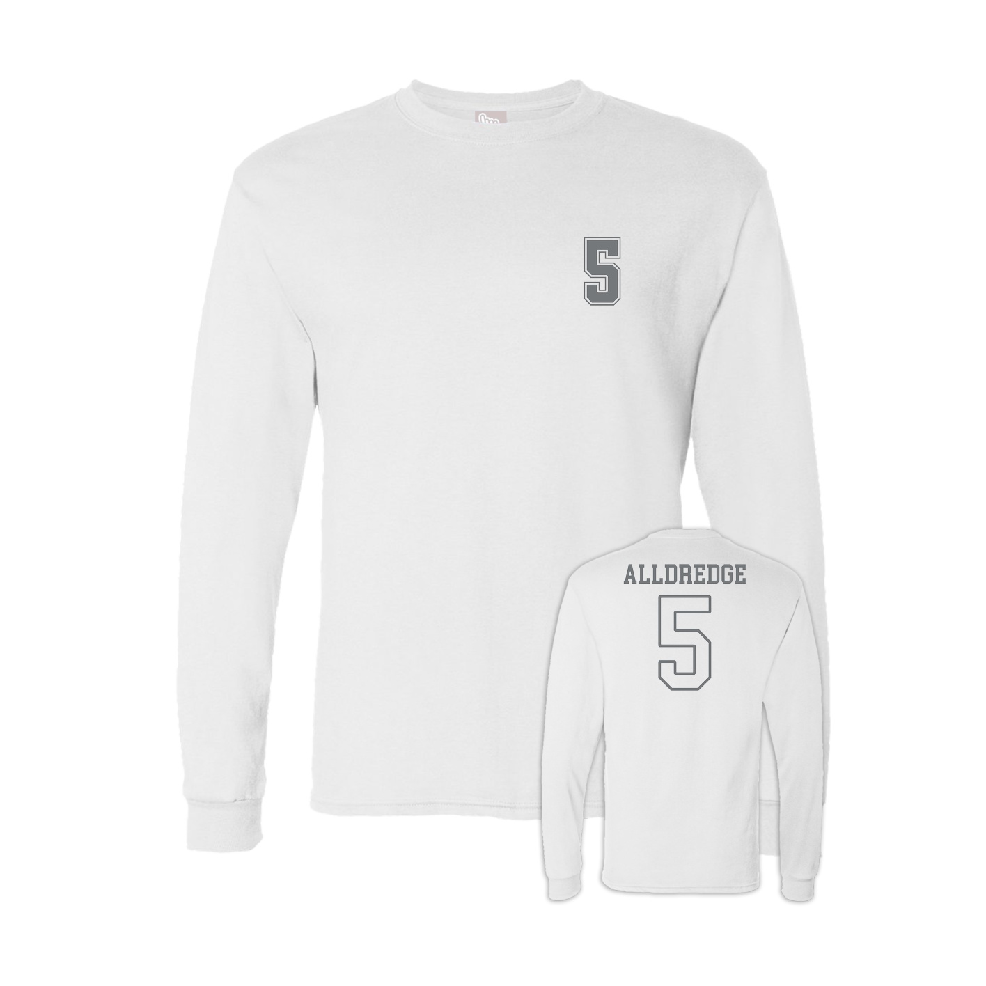 Long Sleeve Tee — Chest Back in White
