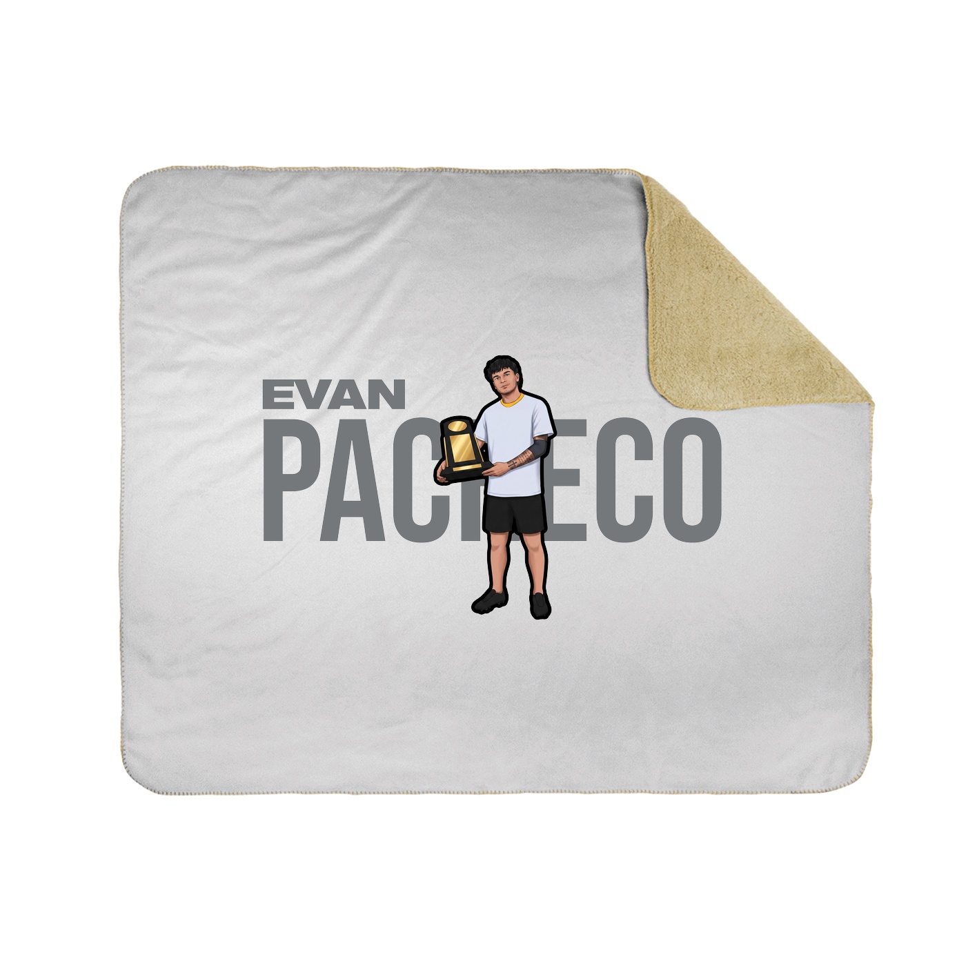 Throw Blanket — Player Name in White
