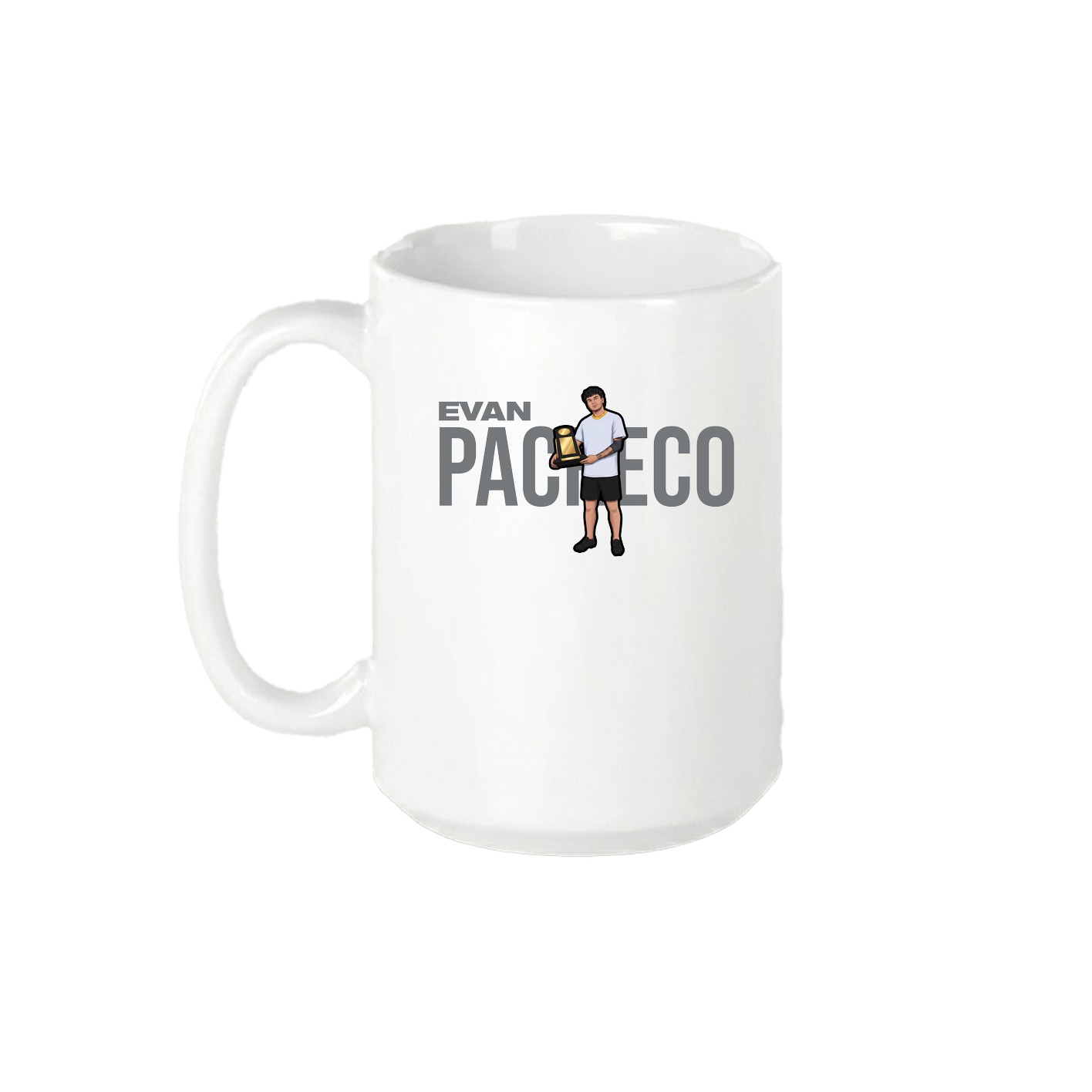 15oz Coffee Mug — Player Name in White