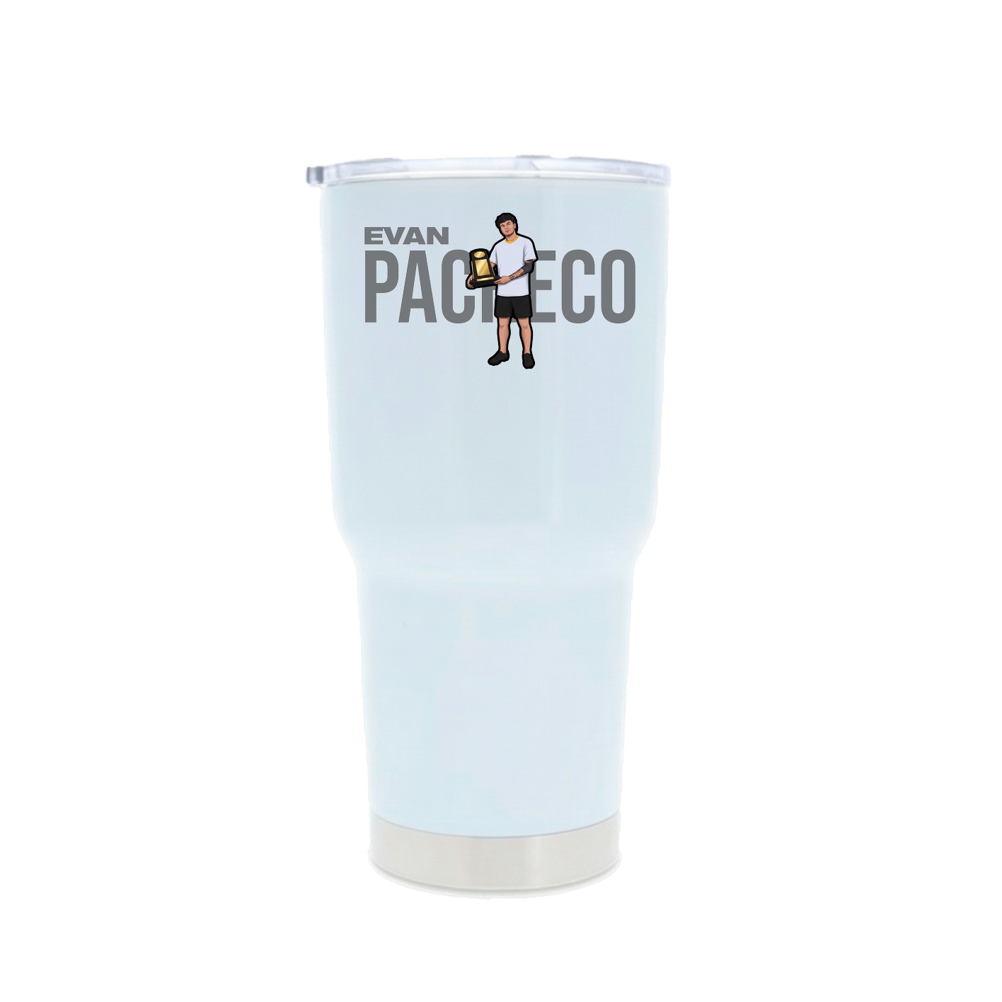 30oz Stainless Steel Tumbler — Player Name in White