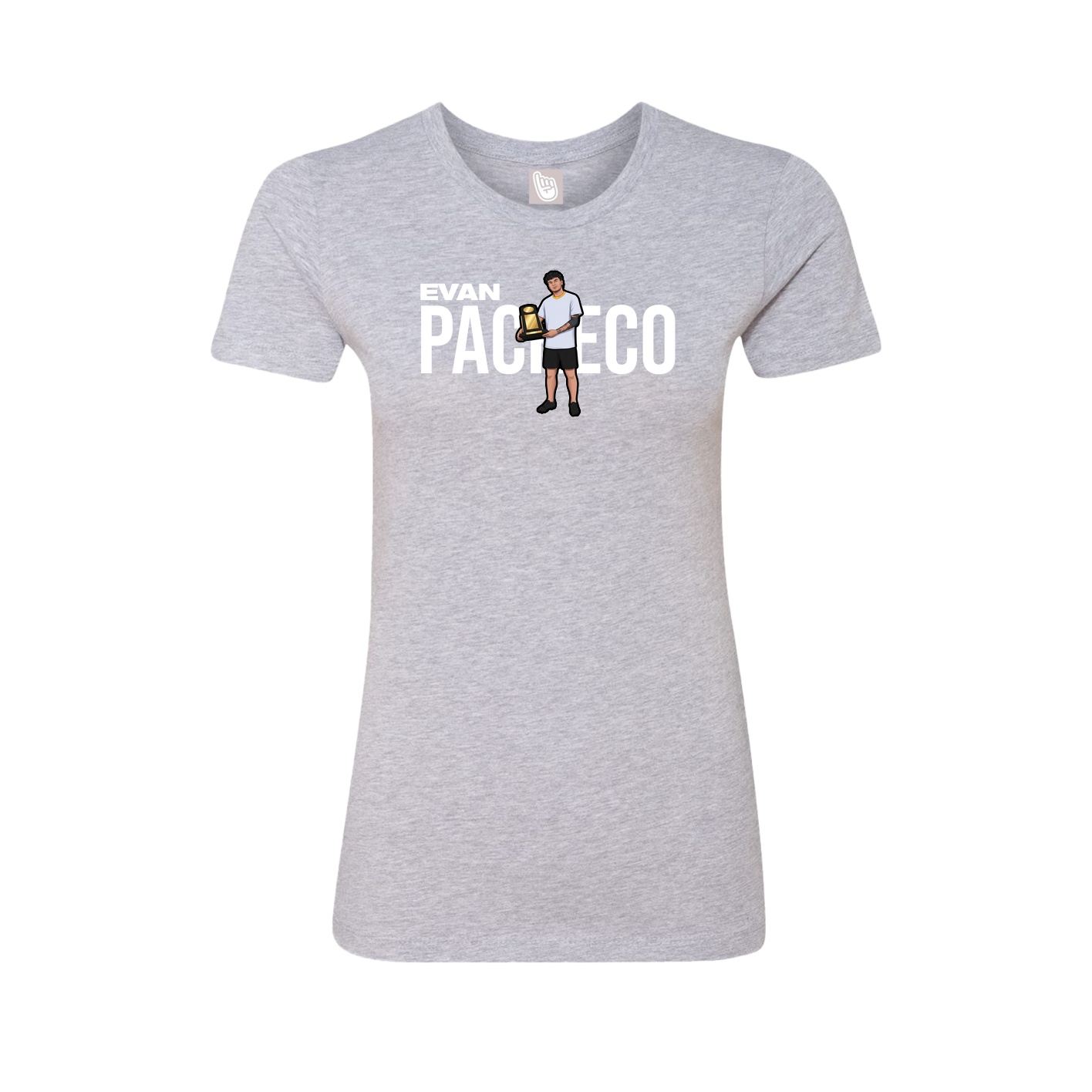 Womens Tee — Player Name in Grey