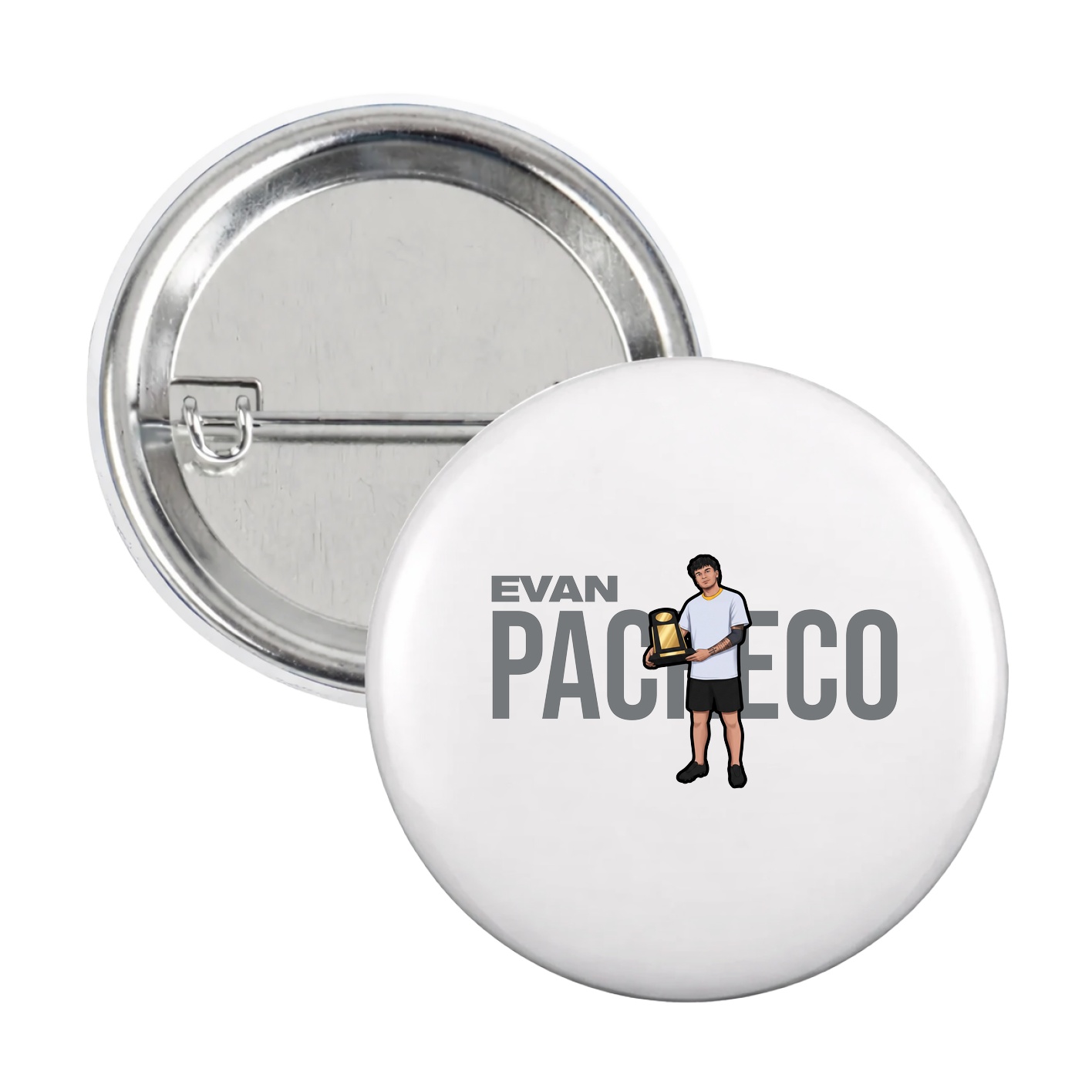 Game Day Button — Player Name in White